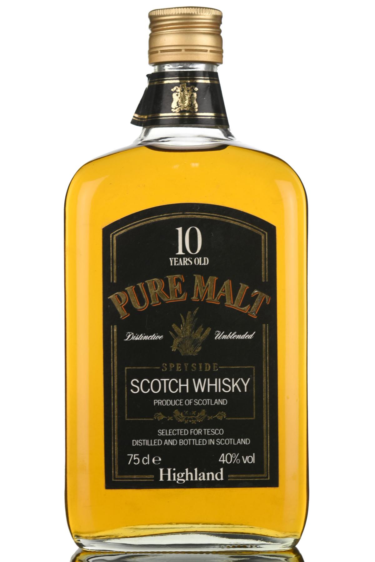 Tesco Pure Malt 10 Year Old - 1980s