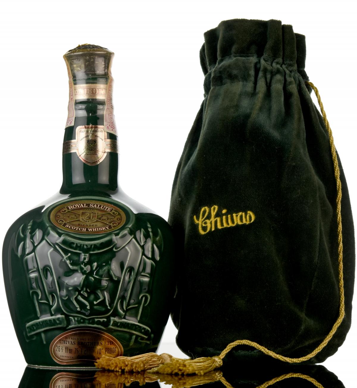 Royal Salute 21 Year Old - Green Ceramic - 1970s