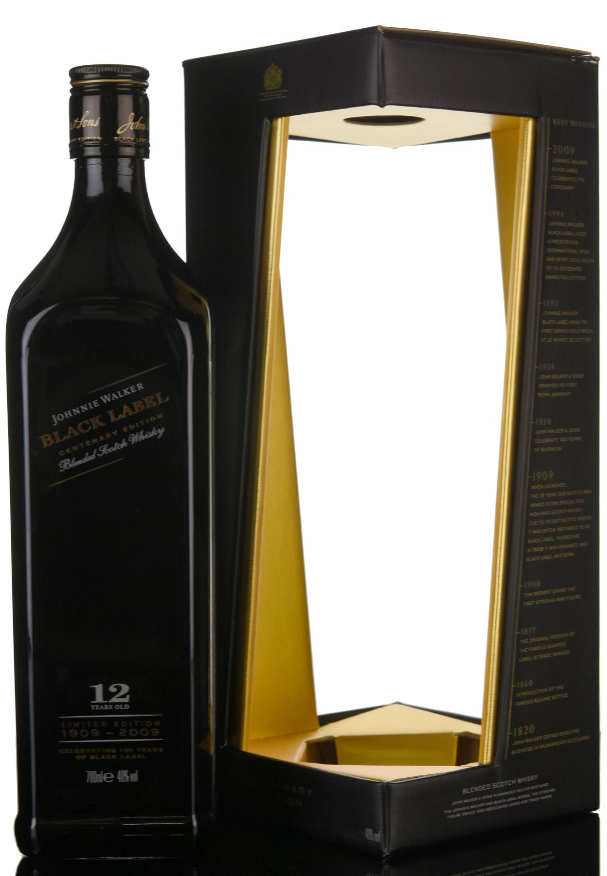 Johnnie Walker 12 Year Old - Black Label - Centenary Of The Striding Man 1909-2009