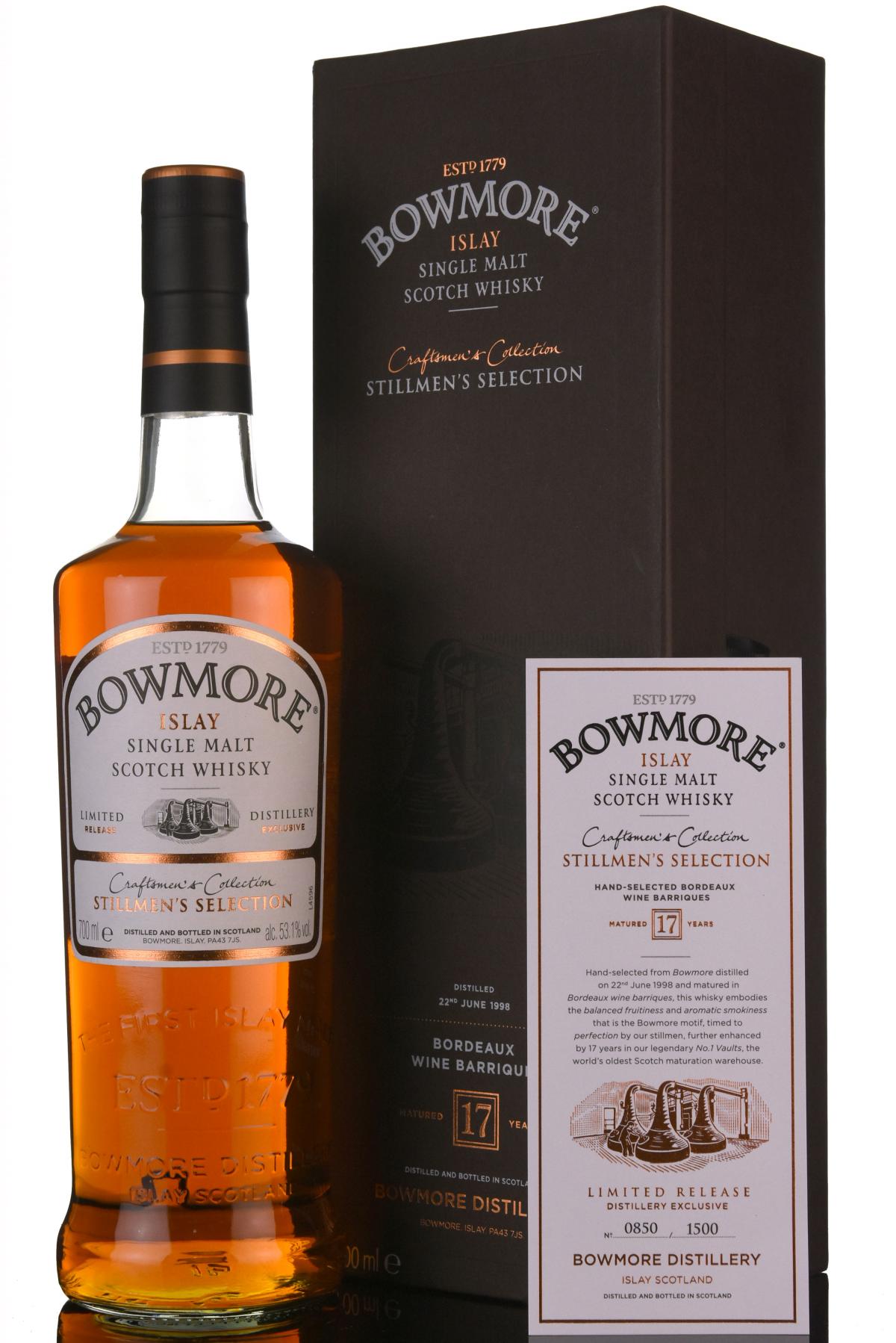 Bowmore 1998 - 17 Year Old - Stillmens Selection