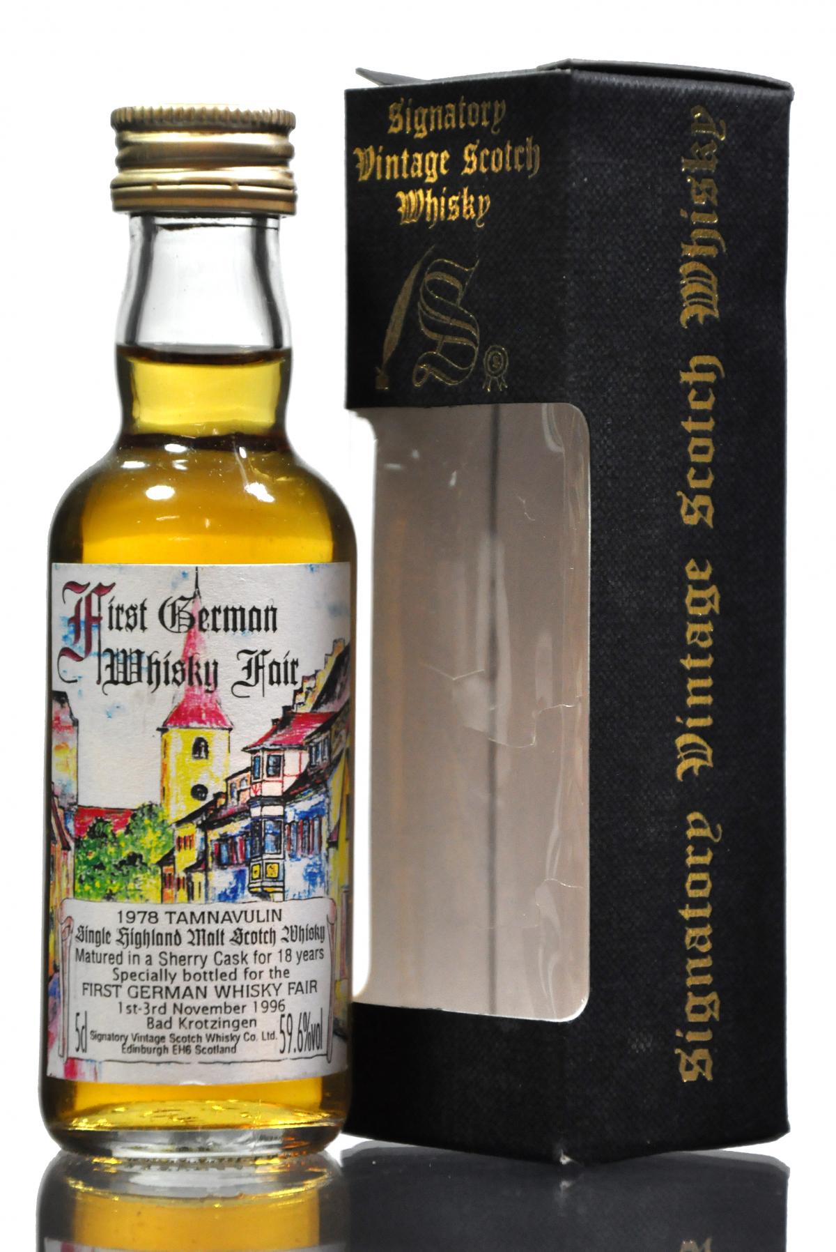 Tamnavulin 1978 - First German Whisky Fair - Signatory Vintage Miniature