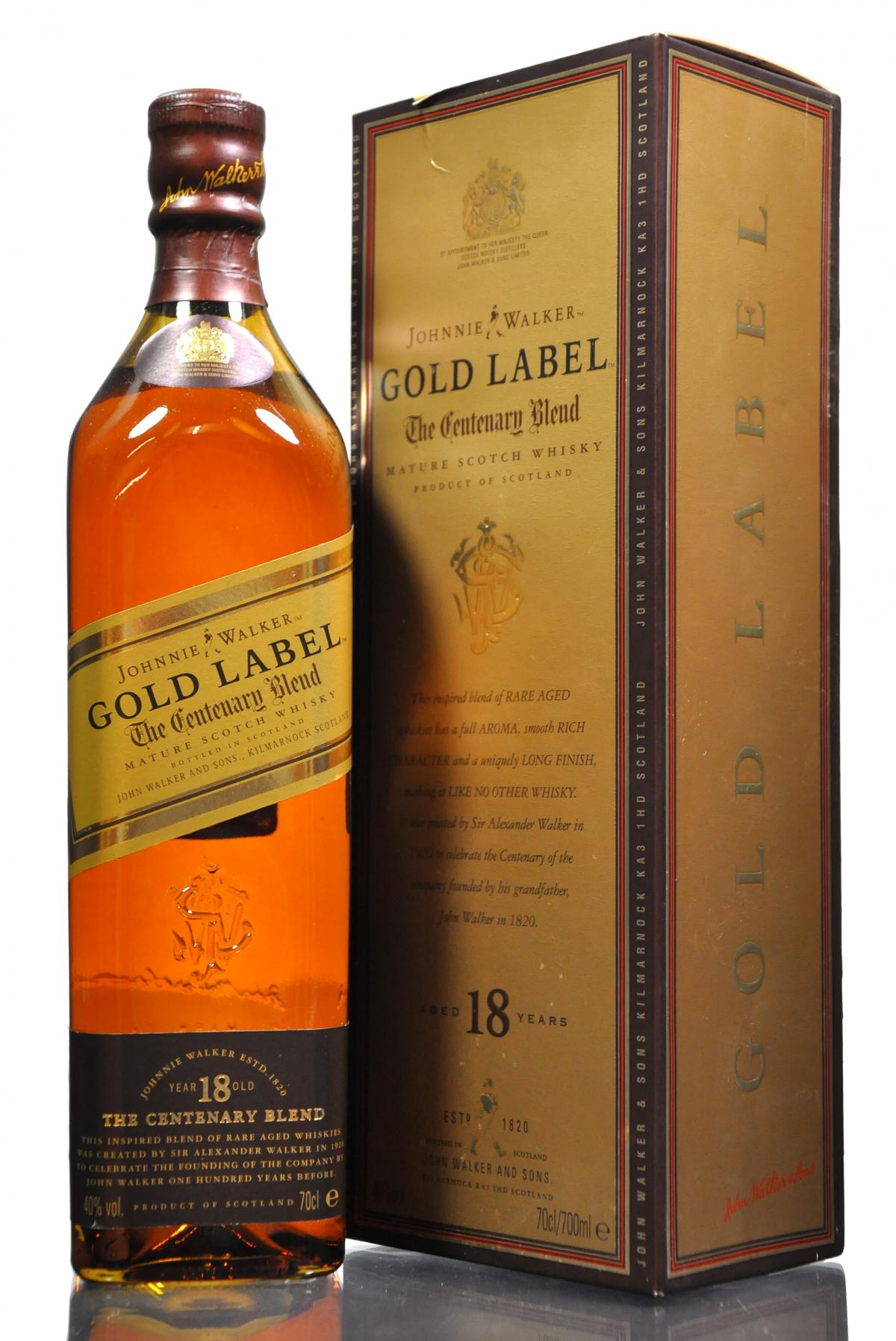 Johnnie Walker 18 Year Old - Gold Label - The Centenary Blend