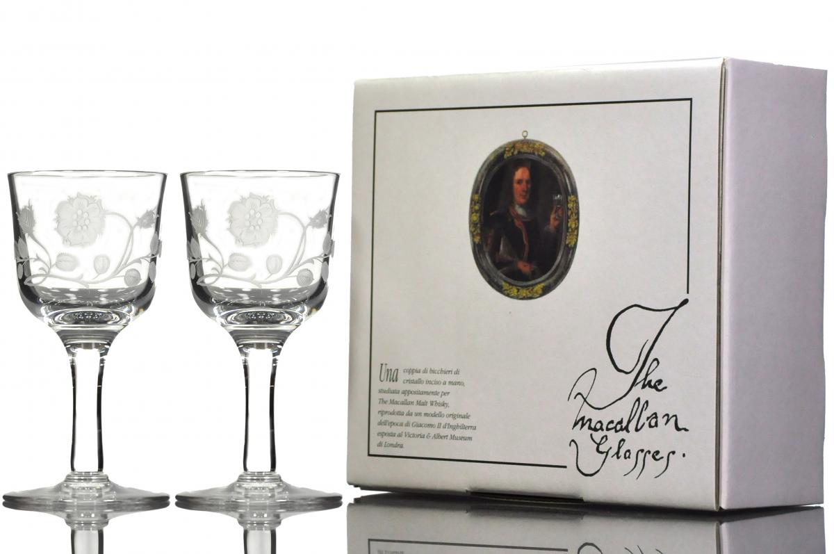 2 x Macallan Jacobite Crystal Glasses