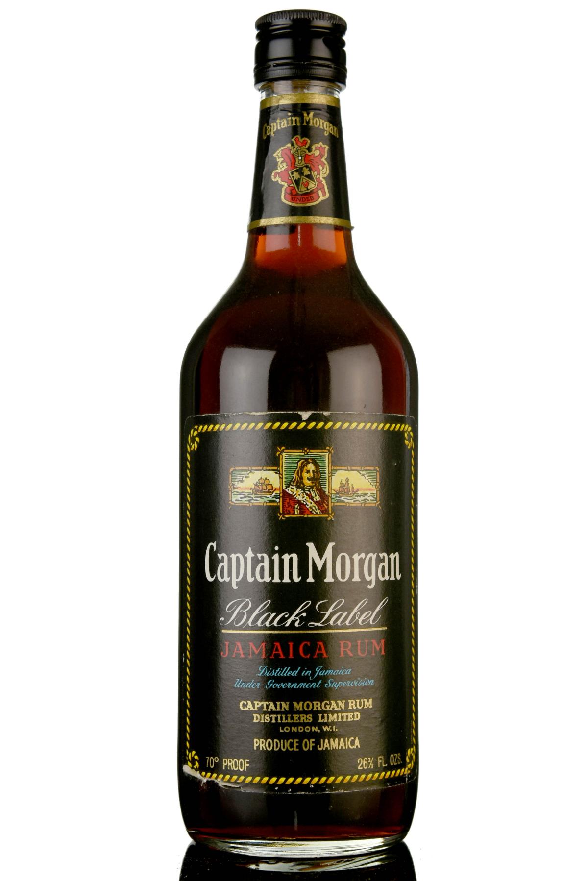 Captain Morgan Rum - Black Label - 1970s