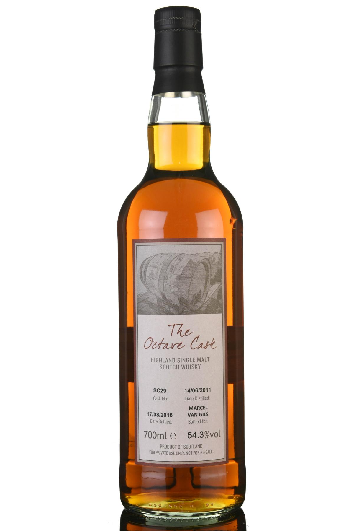Glenglassaugh 2011 - 2016 The Octave Cask For Marcel Van Gils