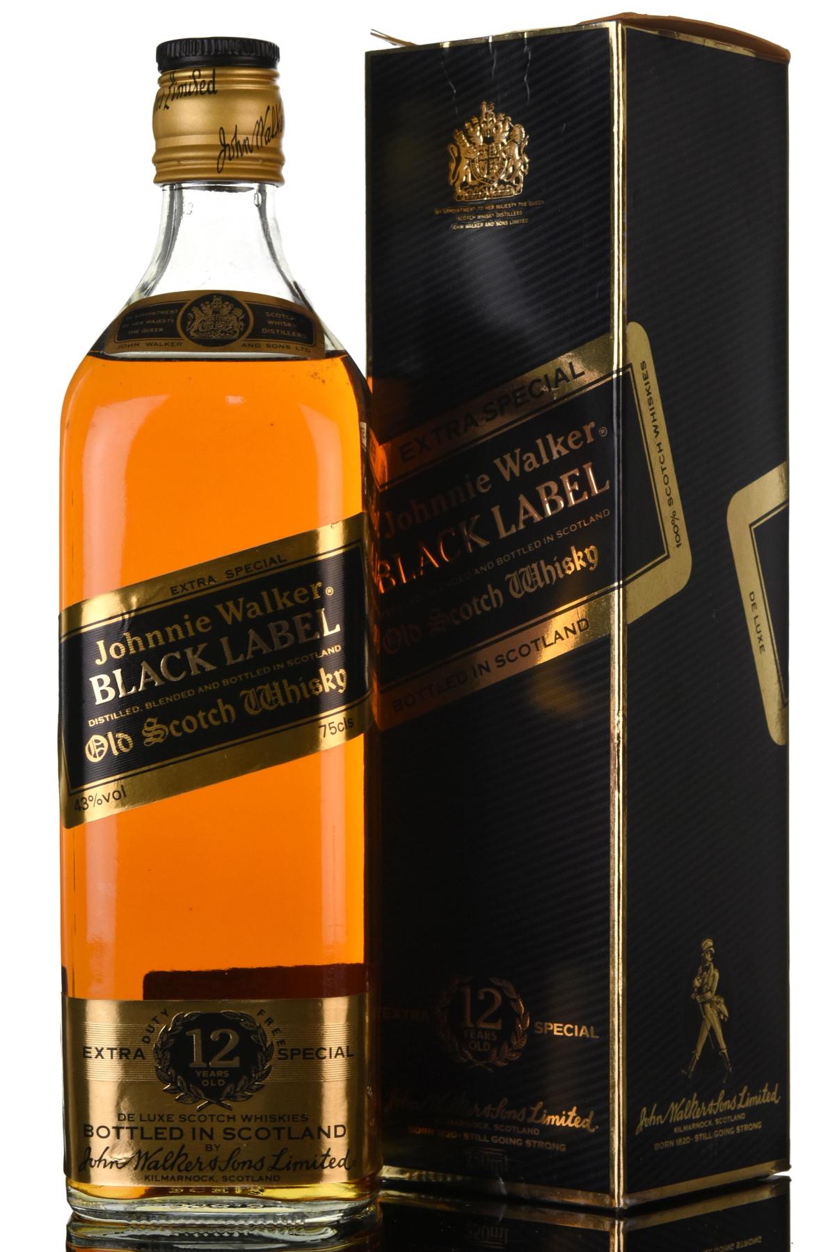 Johnnie Walker 12 Year Old - Black Label - 1980s