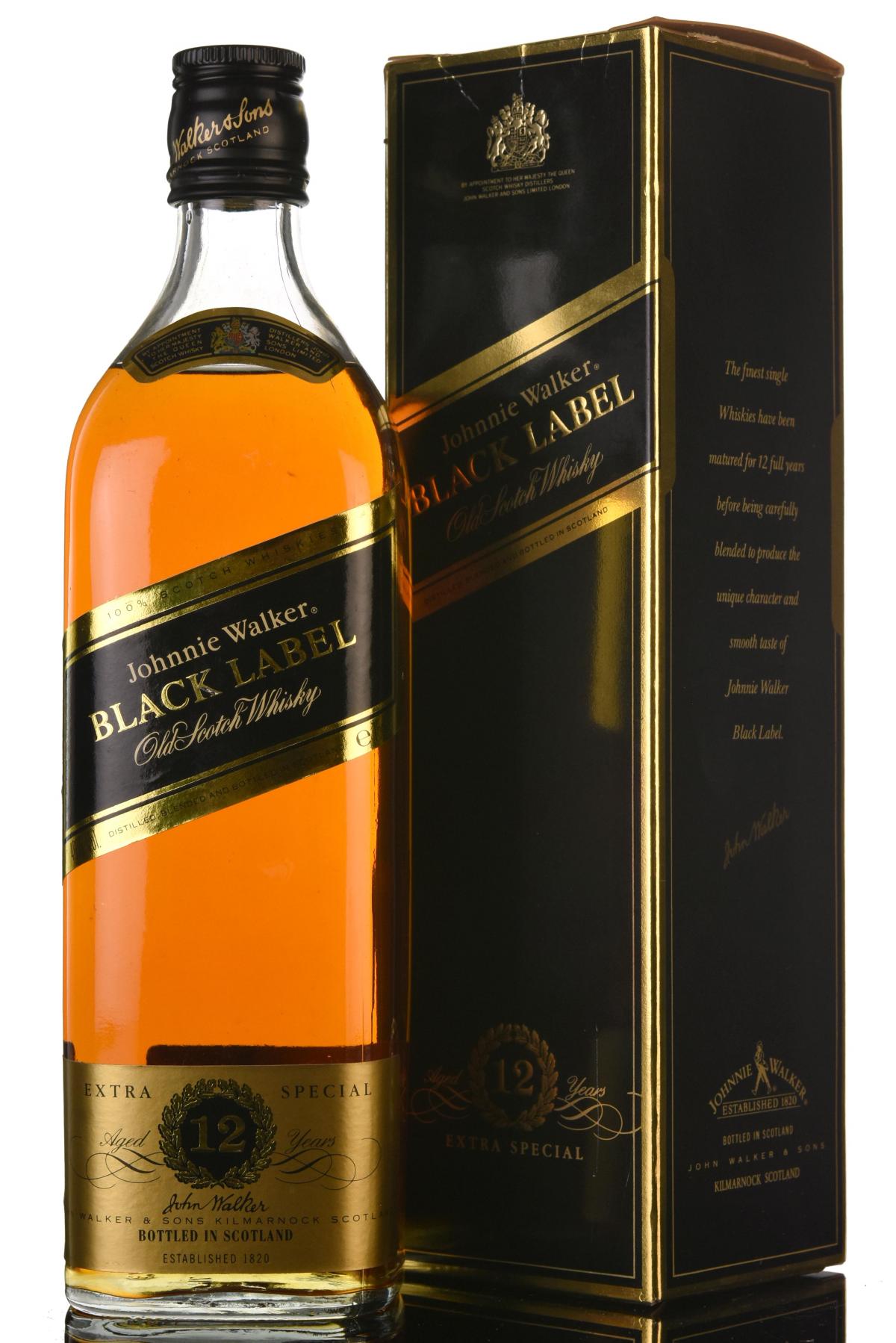 Johnnie Walker 12 Year Old - Black Label - 1980s