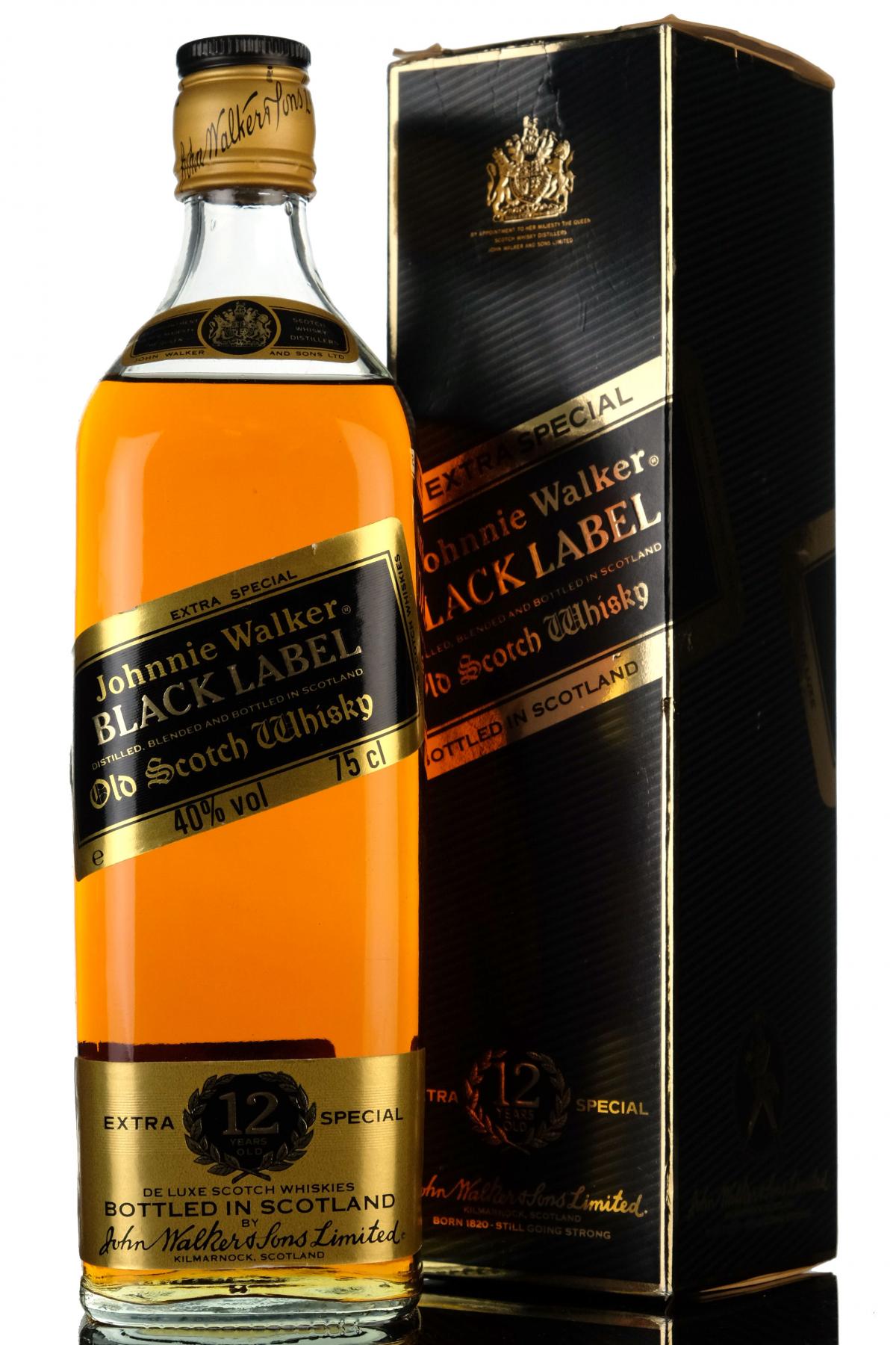 Johnnie Walker 12 Year Old - Black Label - 1980s