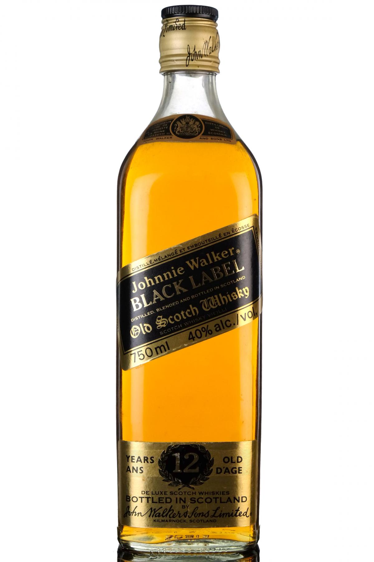 Johnnie Walker 12 Year Old - Black Label - 1980s