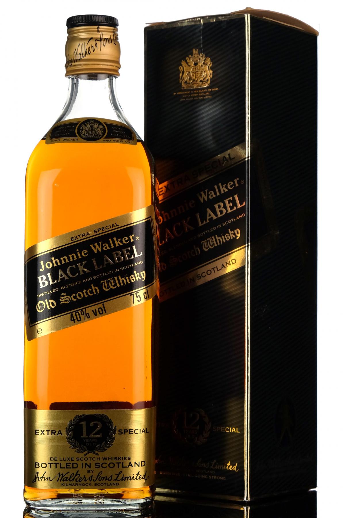 Johnnie Walker 12 Year Old - Black Label - 1980s
