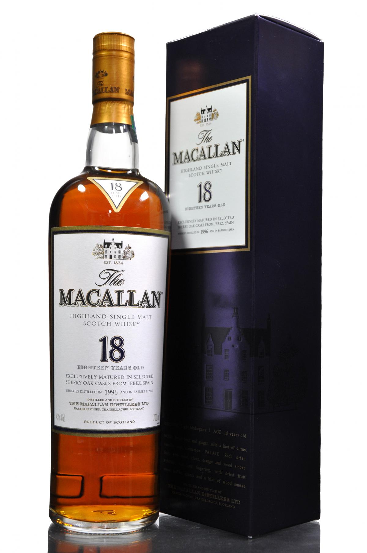 Macallan 1996 - 18 Year Old