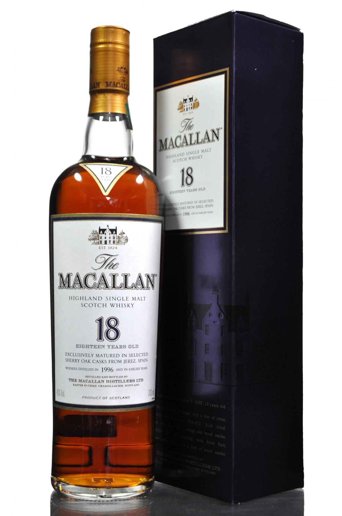 Macallan 1996 - 18 Year Old
