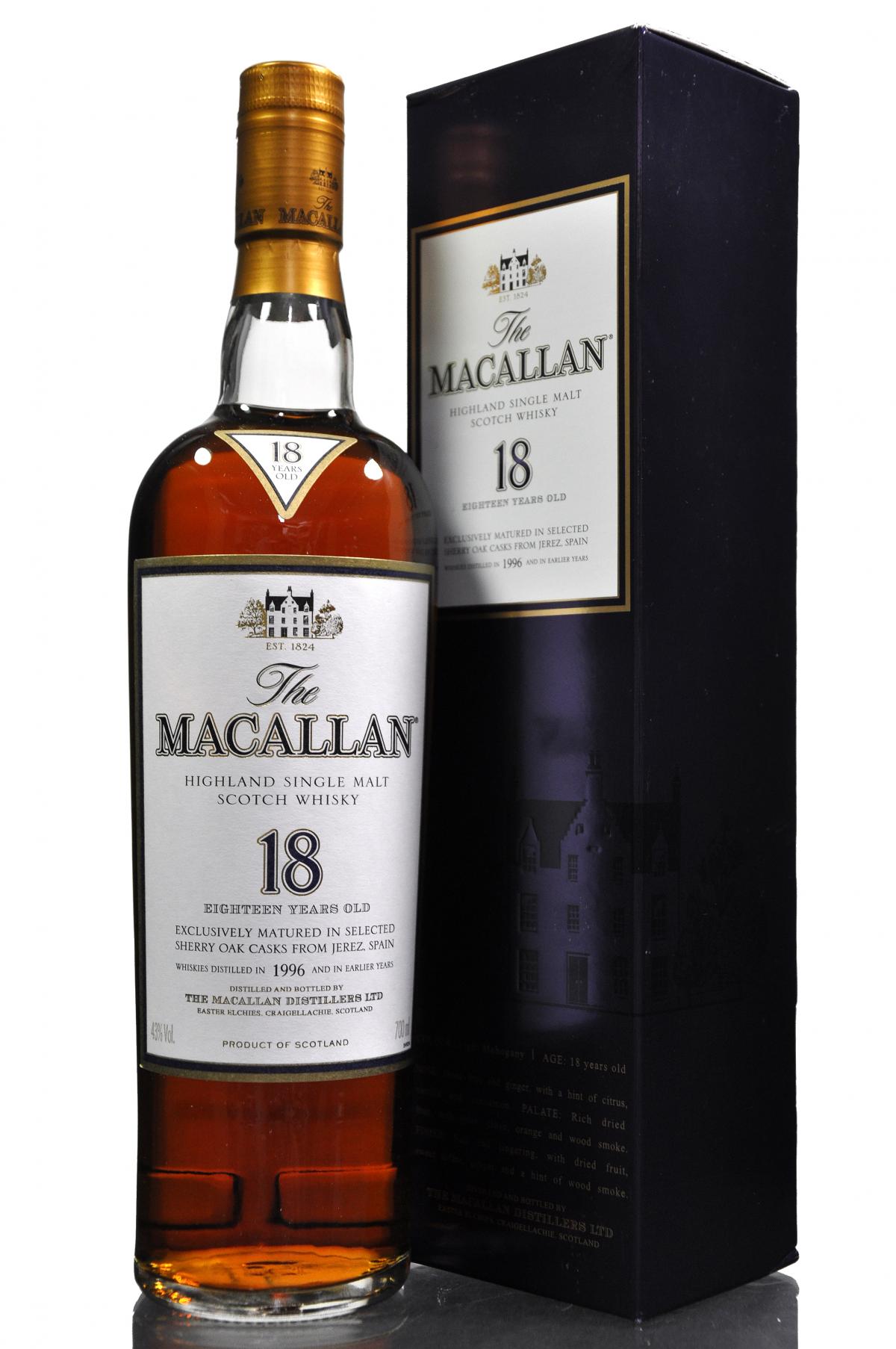 Macallan 1996 - 18 Year Old