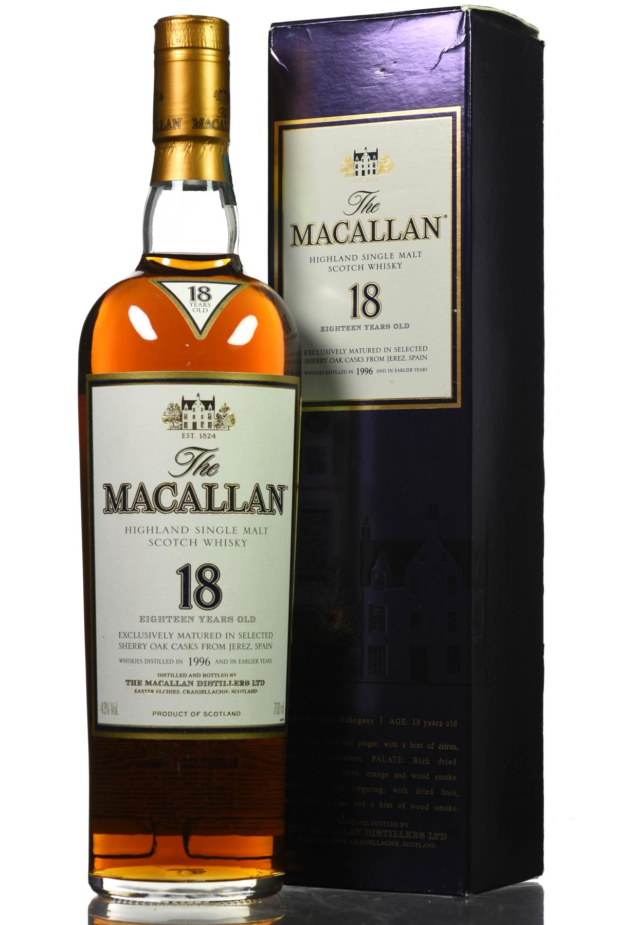Macallan 1996 - 18 Year Old