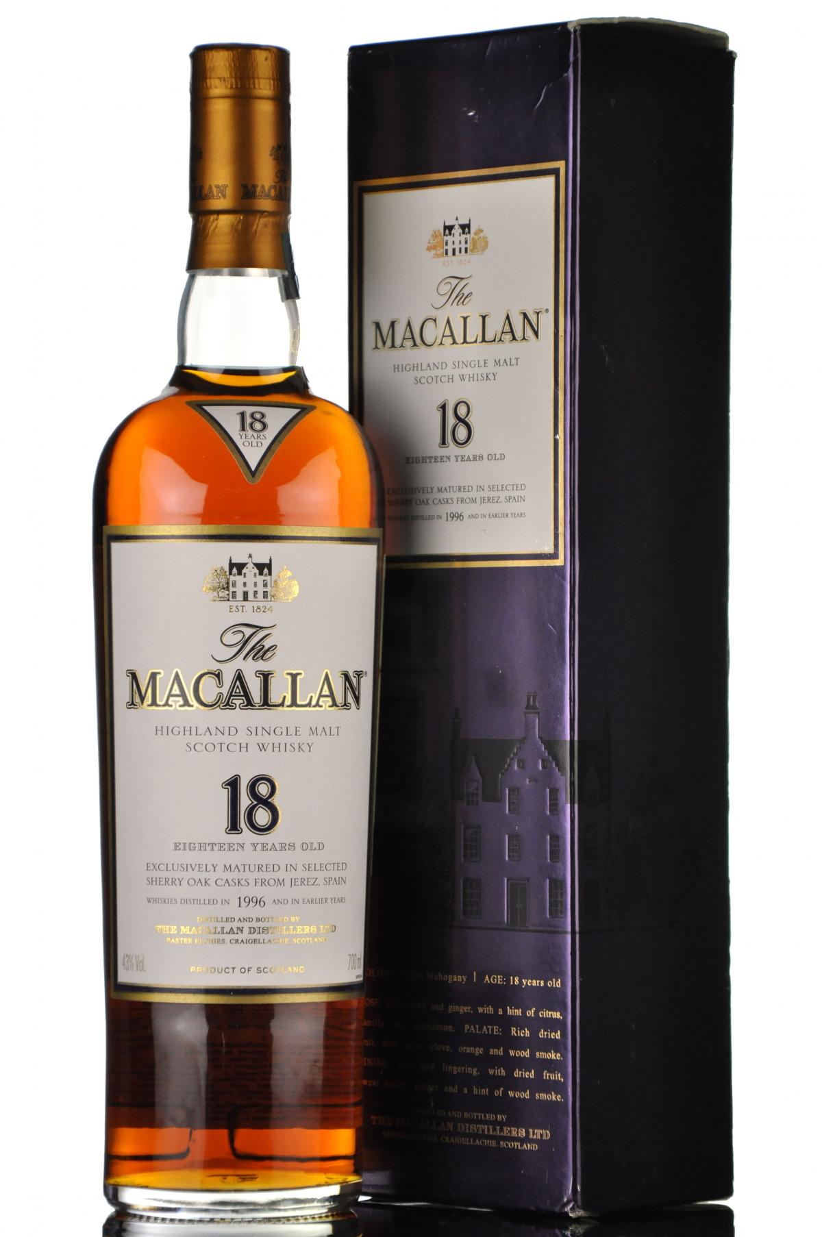Macallan 1996 - 18 Year Old