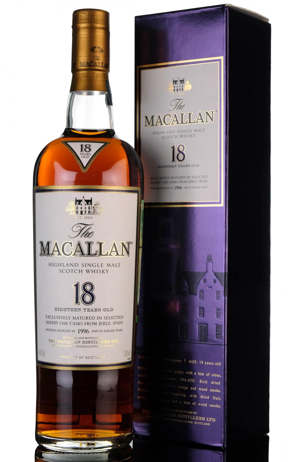 Macallan 1996 - 18 Year Old