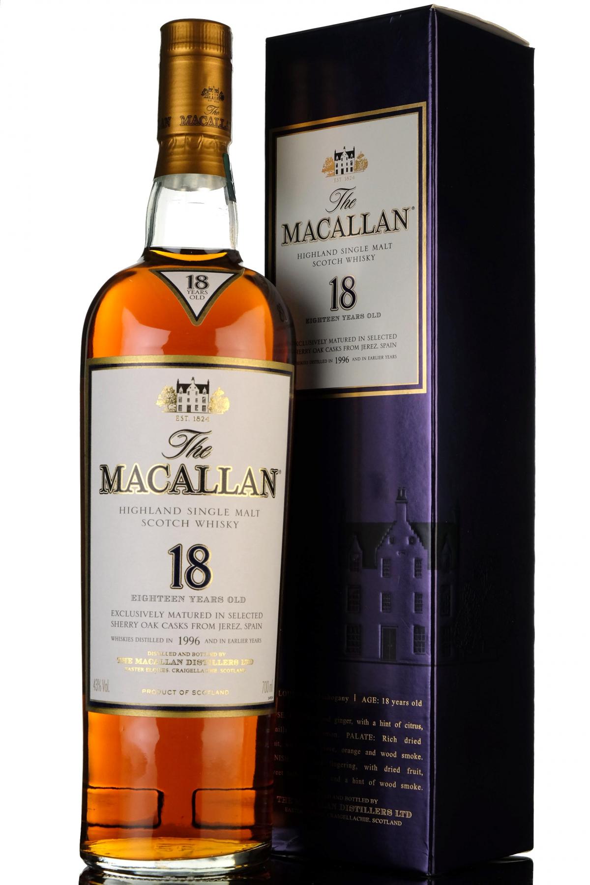 Macallan 1996 - 18 Year Old