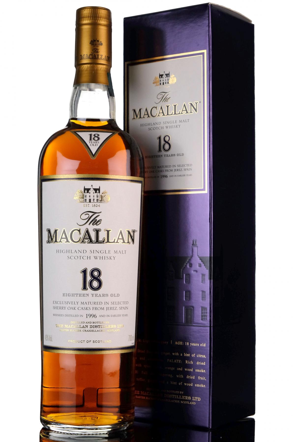 Macallan 1996 - 18 Year Old