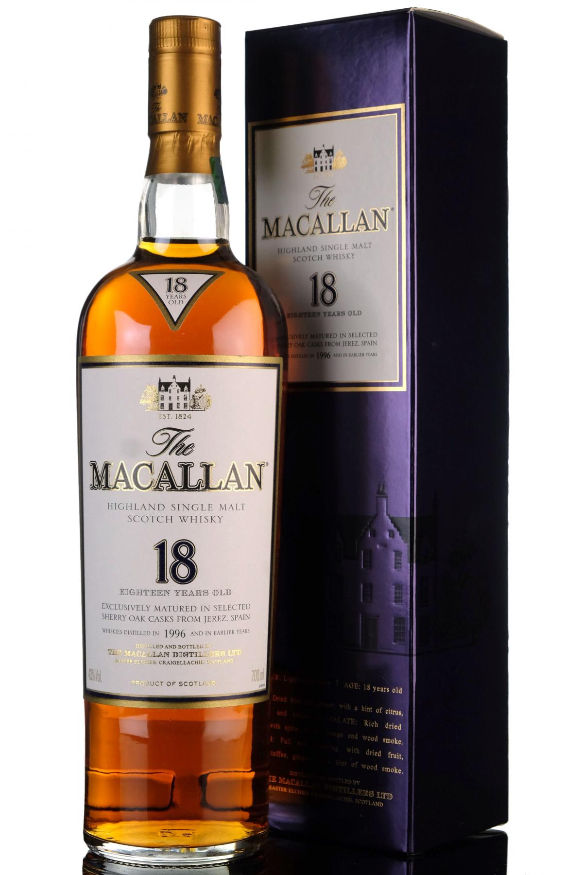 Macallan 1996 - 18 Year Old