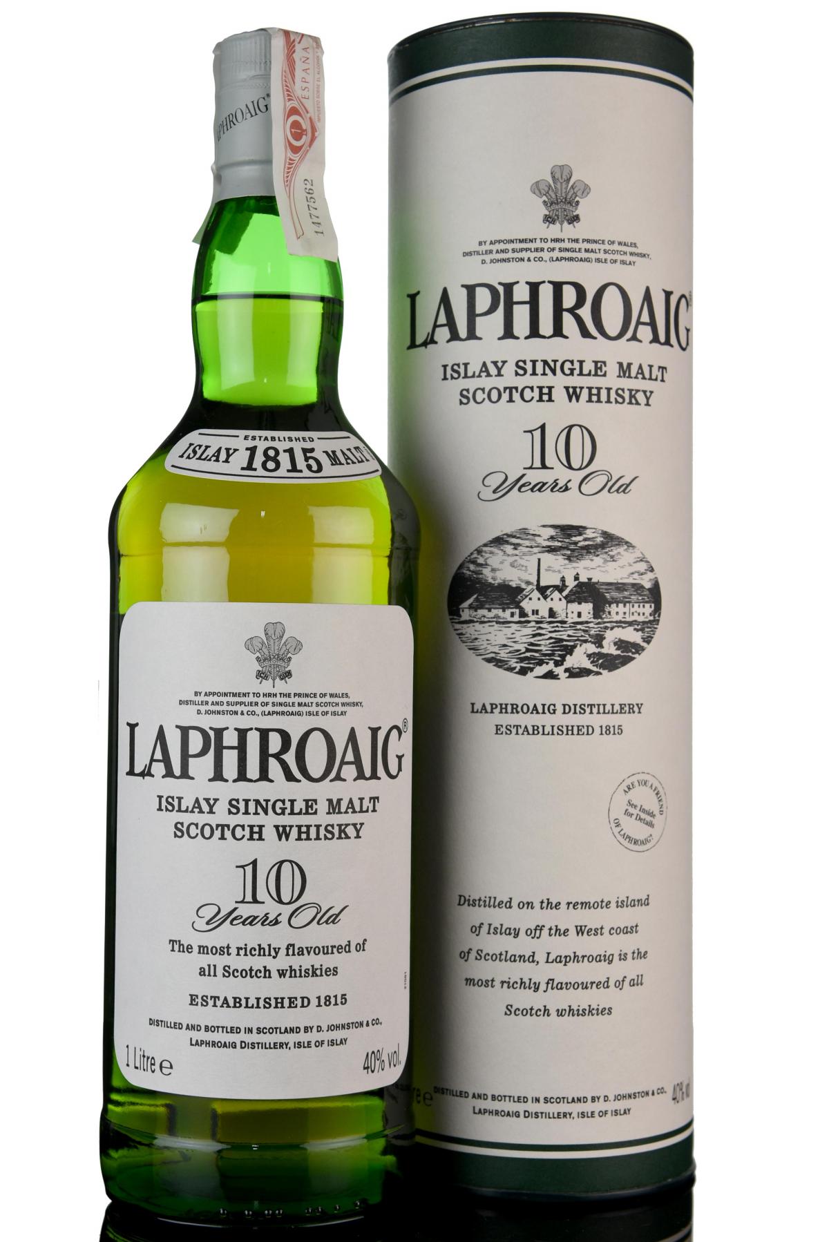 Laphroaig 10 Year Old - 1 Litre