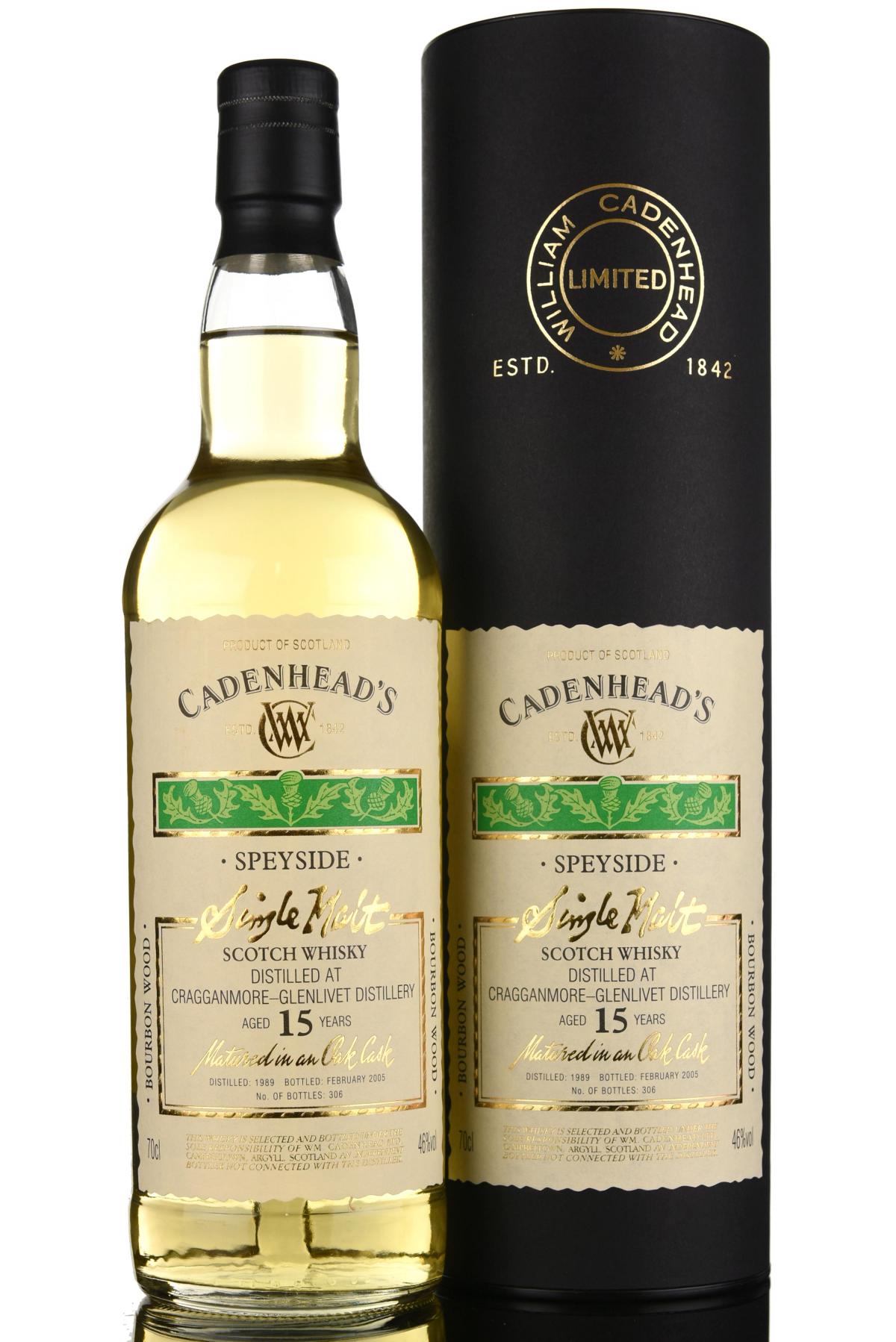 Cragganmore-Glenlivet 1989-2005 - 15 Year Old - Cadenheads Authentic Collection