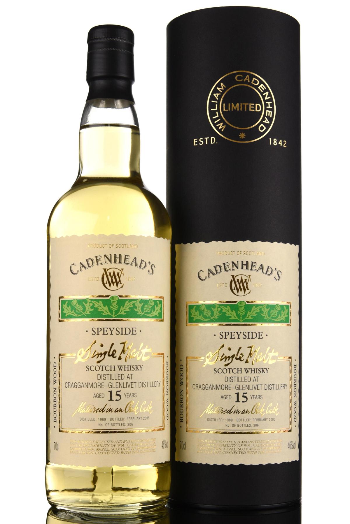 Cragganmore-Glenlivet 1989-2005 - 15 Year Old - Cadenheads Authentic Collection
