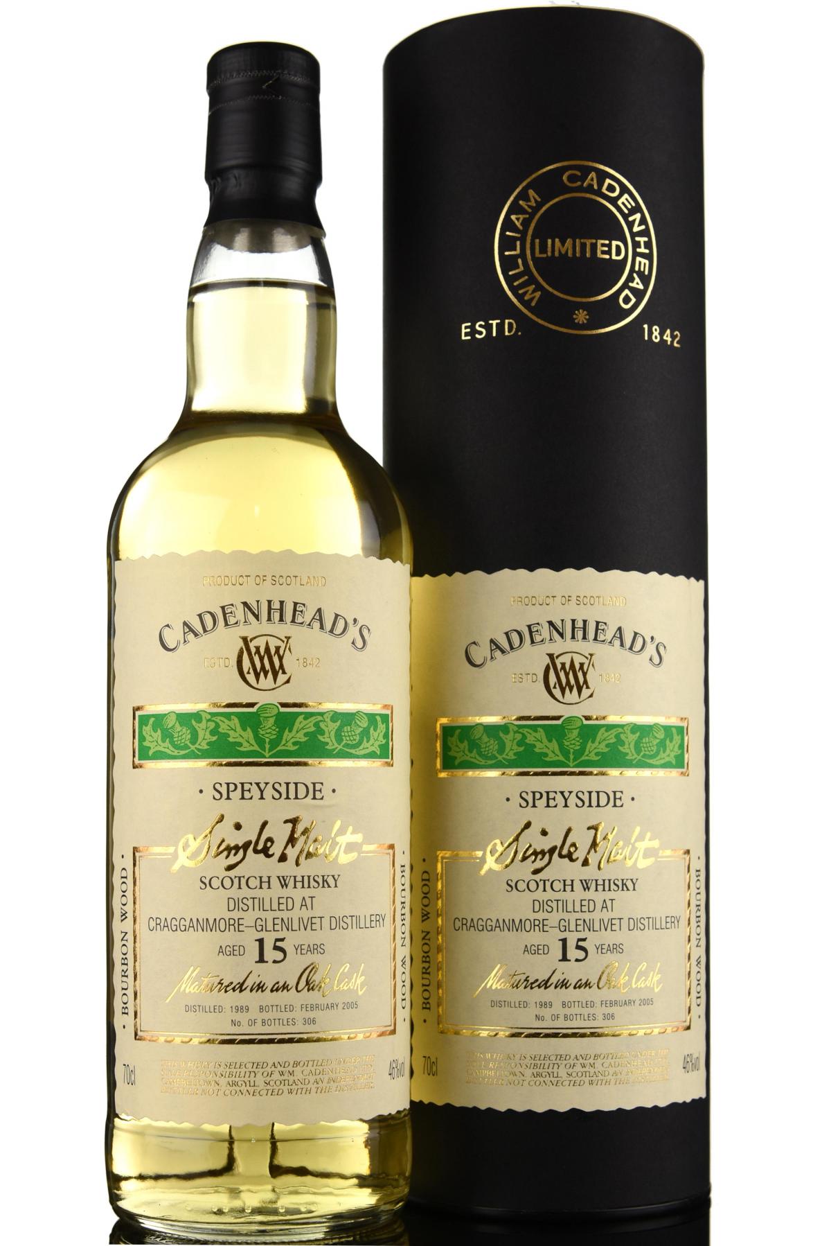 Cragganmore-Glenlivet 1989-2005 - 15 Year Old - Cadenheads Authentic Collection