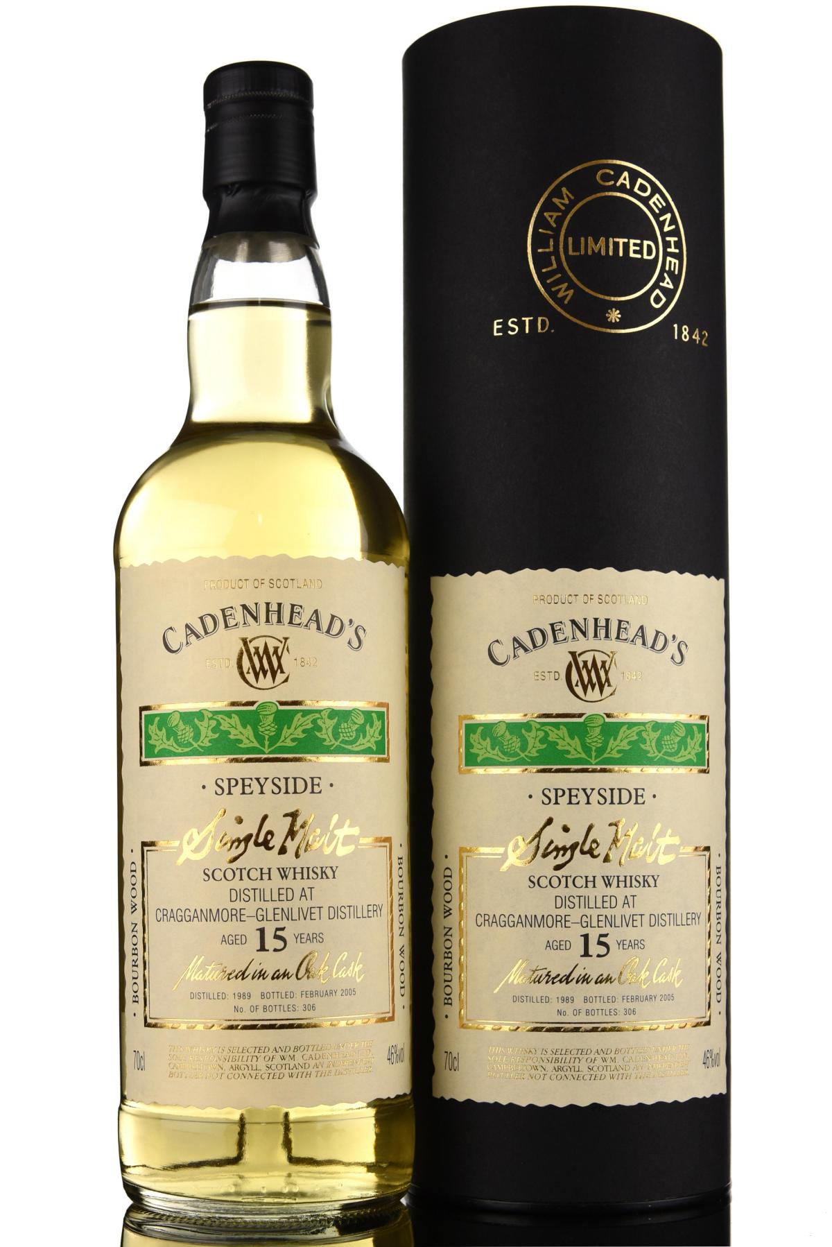Cragganmore-Glenlivet 1989-2005 - 15 Year Old - Cadenheads Authentic Collection