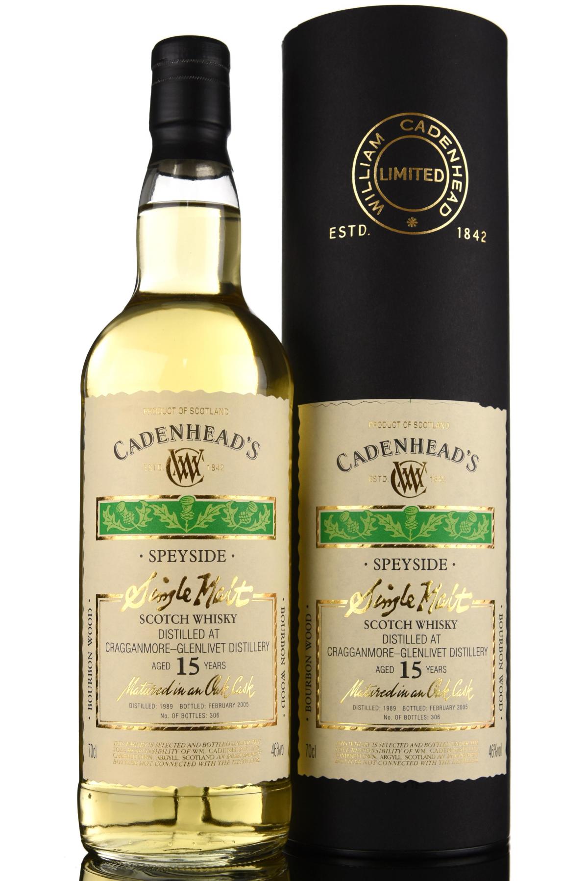 Cragganmore-Glenlivet 1989-2005 - 15 Year Old - Cadenheads Authentic Collection