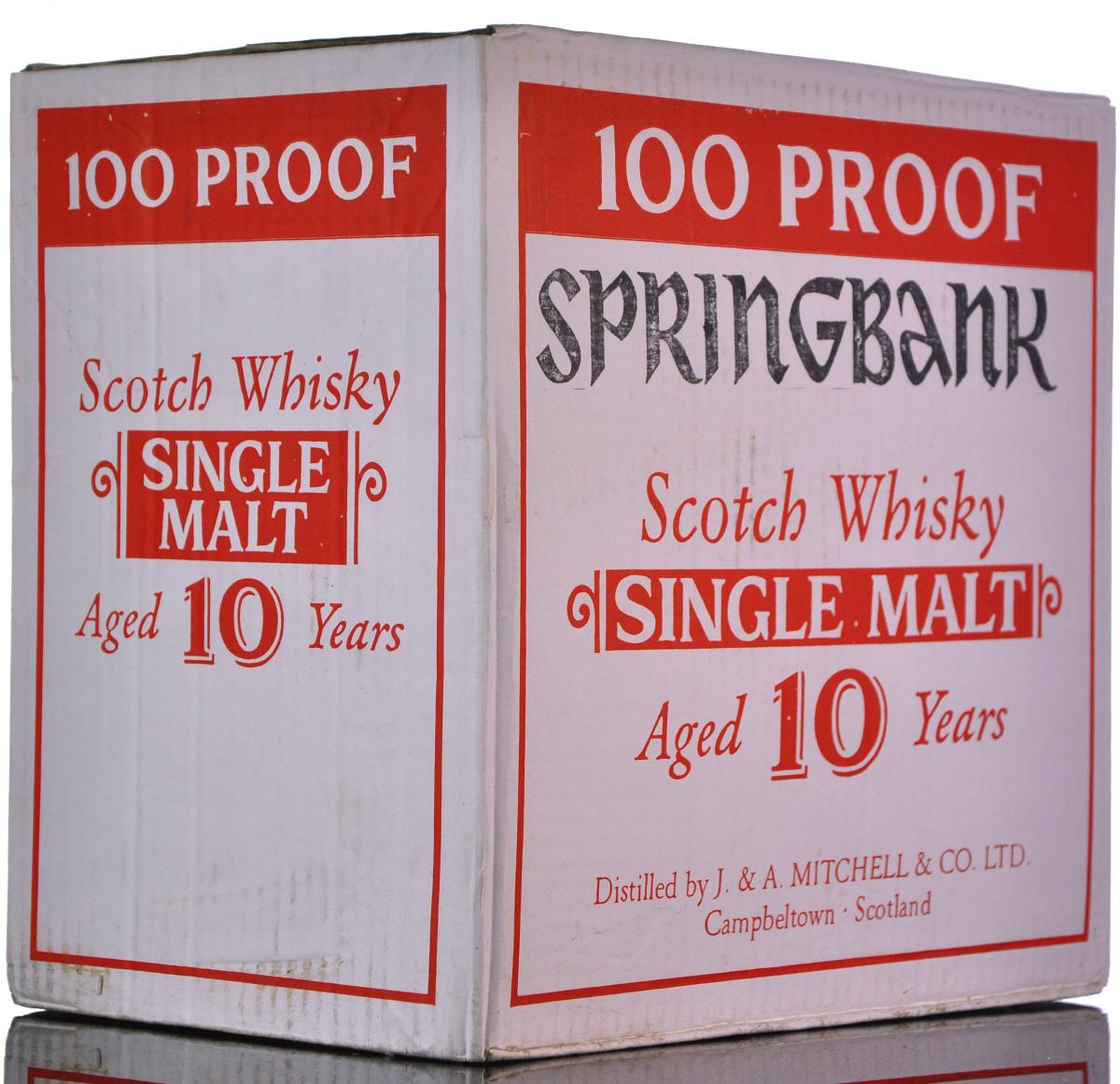 Sealed Case Springbank 10 Year Old  100 Proof