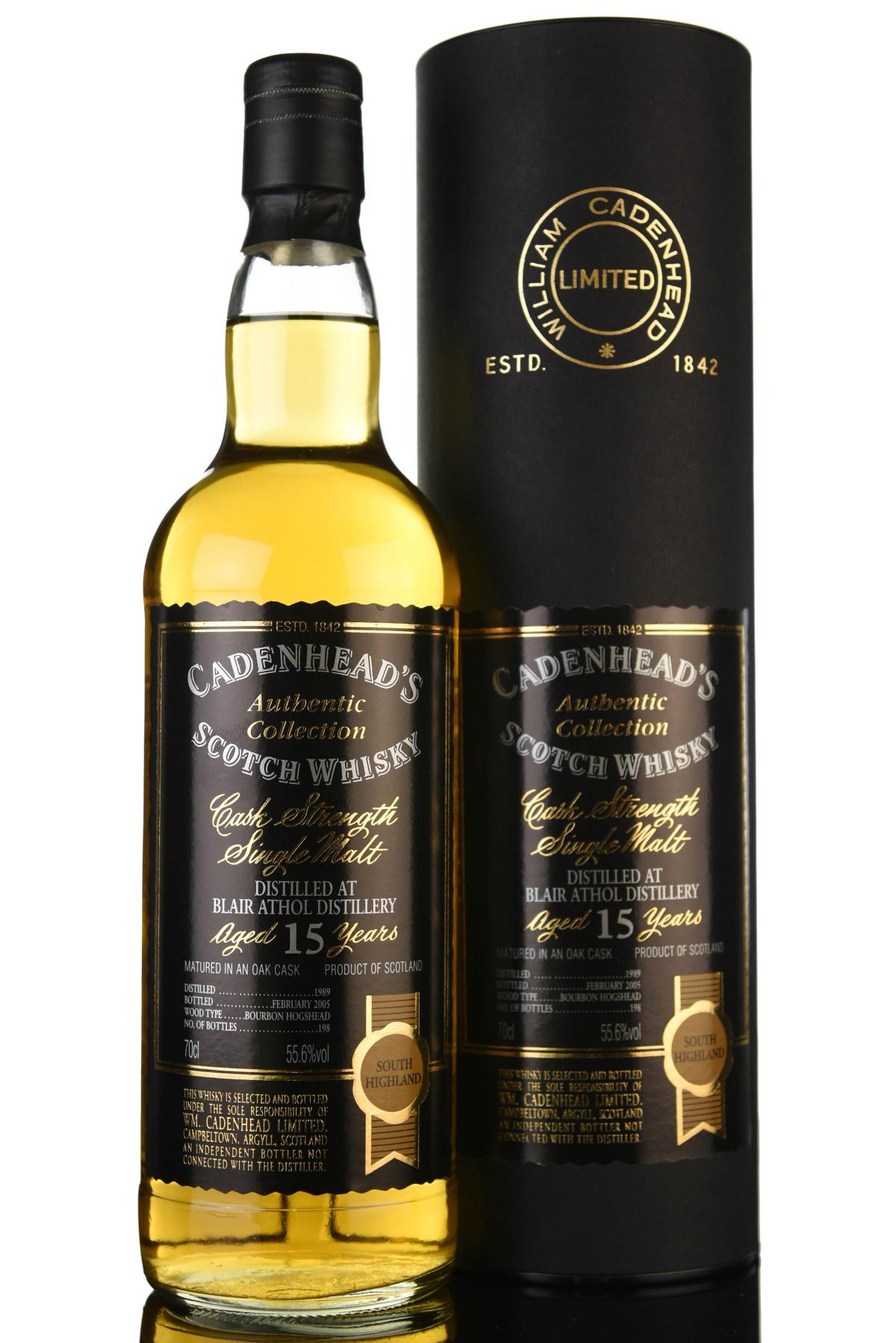 Blair Athol 1989-2005 - 15 Year Old - Cadenheads Authentic Collection