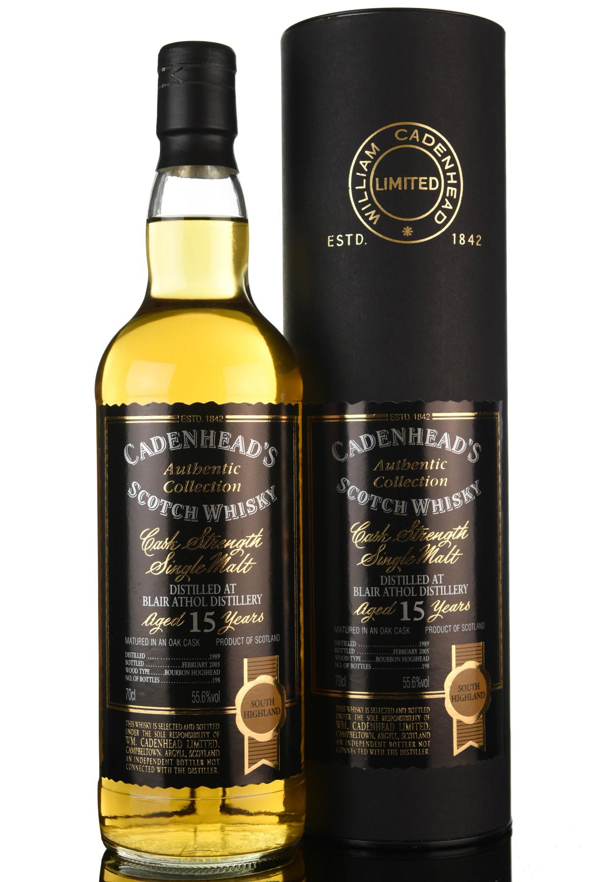 Blair Athol 1989-2005 - 15 Year Old - Cadenheads Authentic Collection
