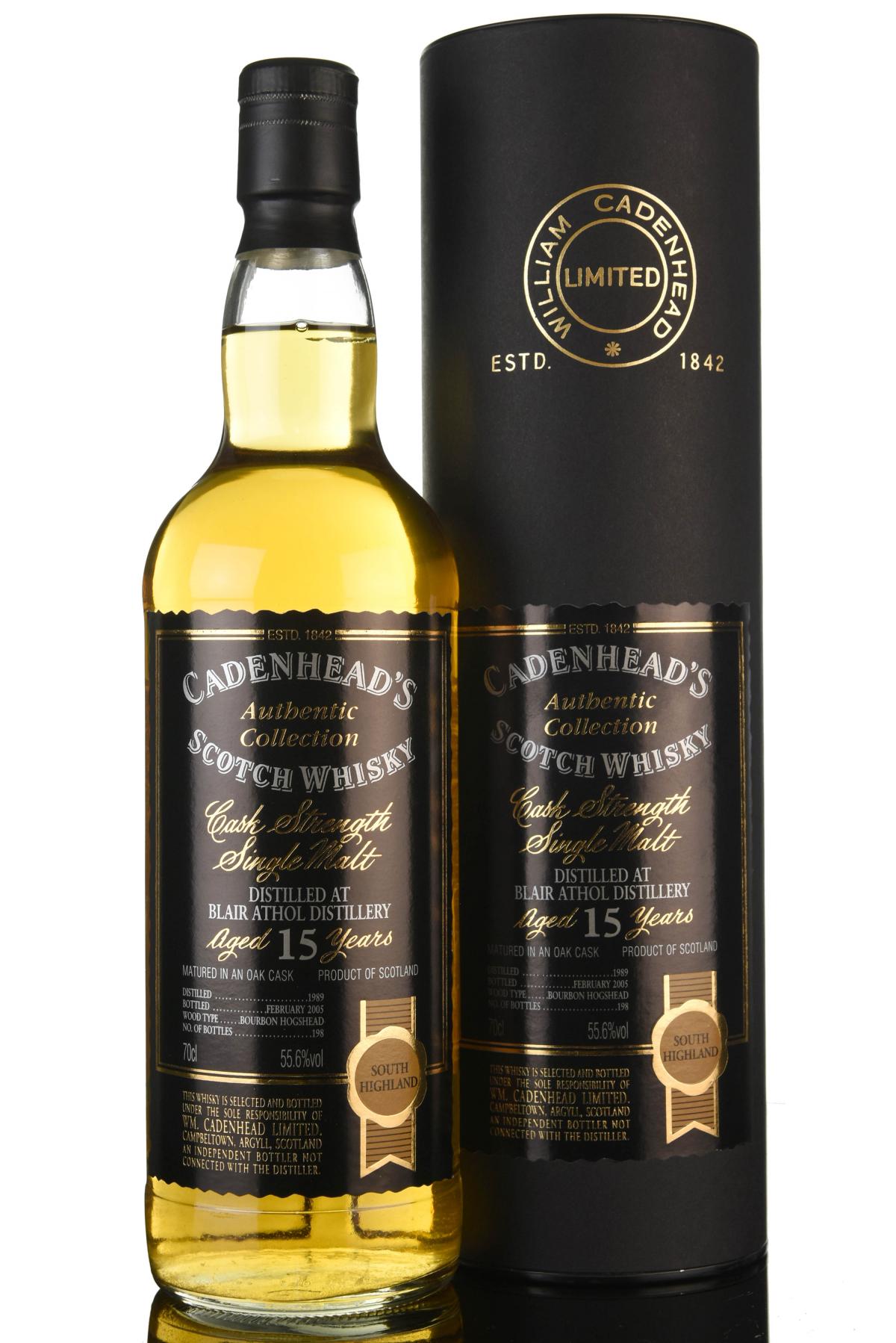 Blair Athol 1989-2005 - 15 Year Old - Cadenheads Authentic Collection