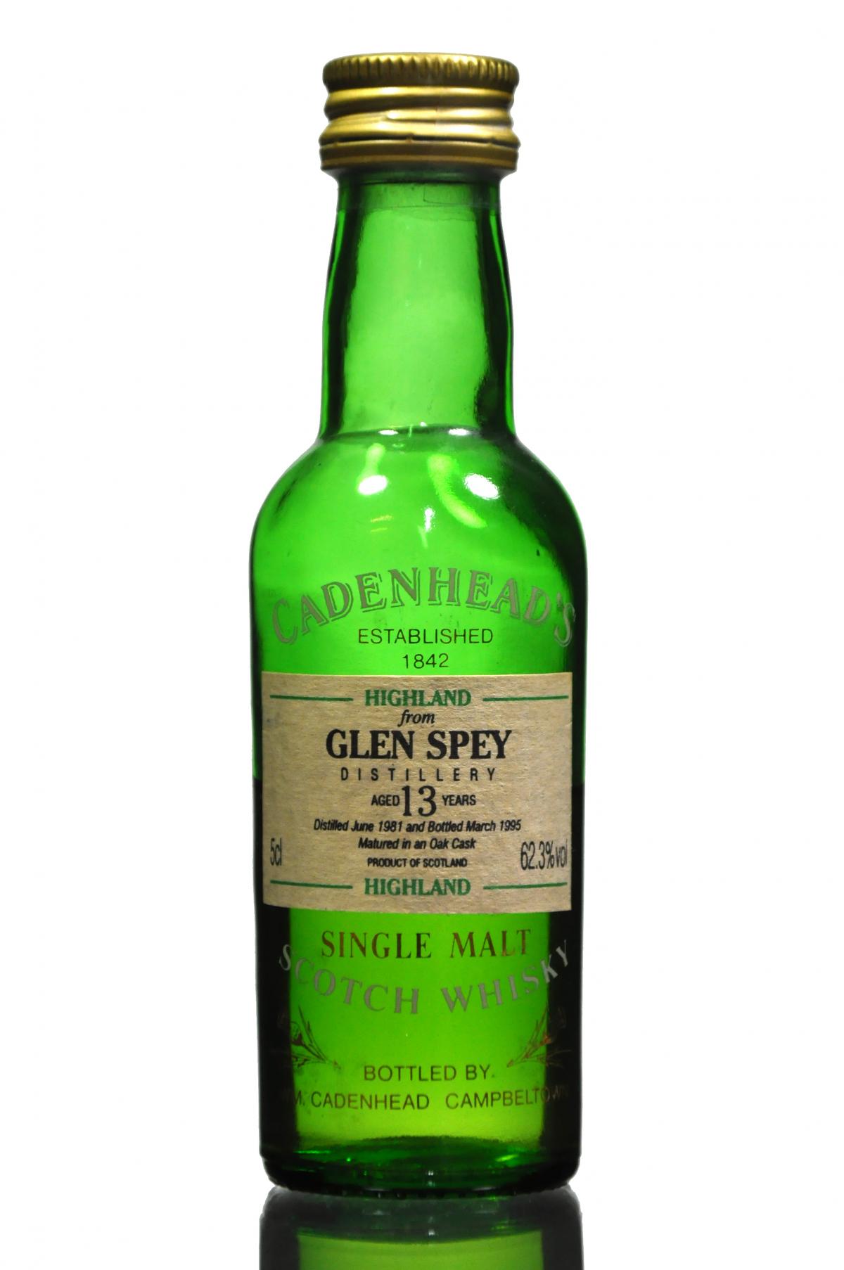 Glen Spey 1981-1995 - 13 Year Old - Cadenhead Miniature