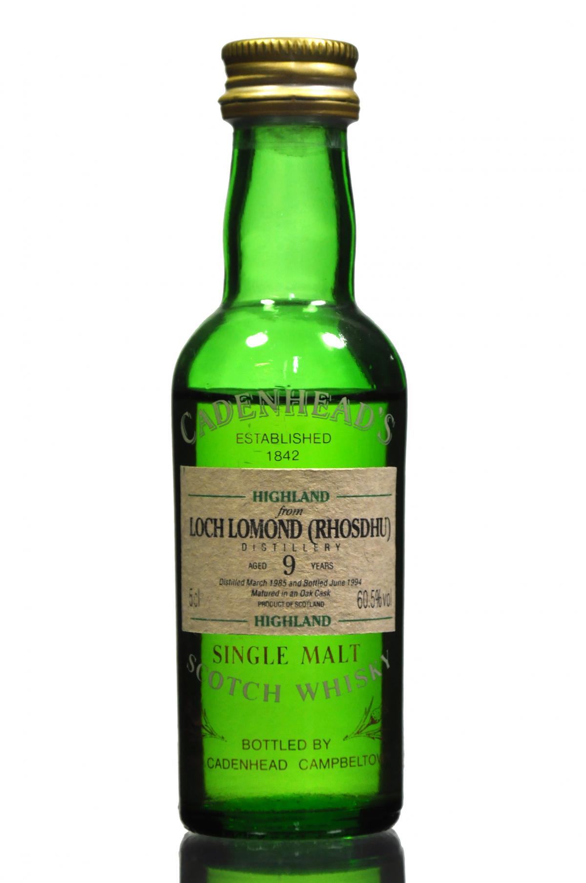 Loch Lomond 1985-1994 - 9 Year Old - Cadenhead Miniature