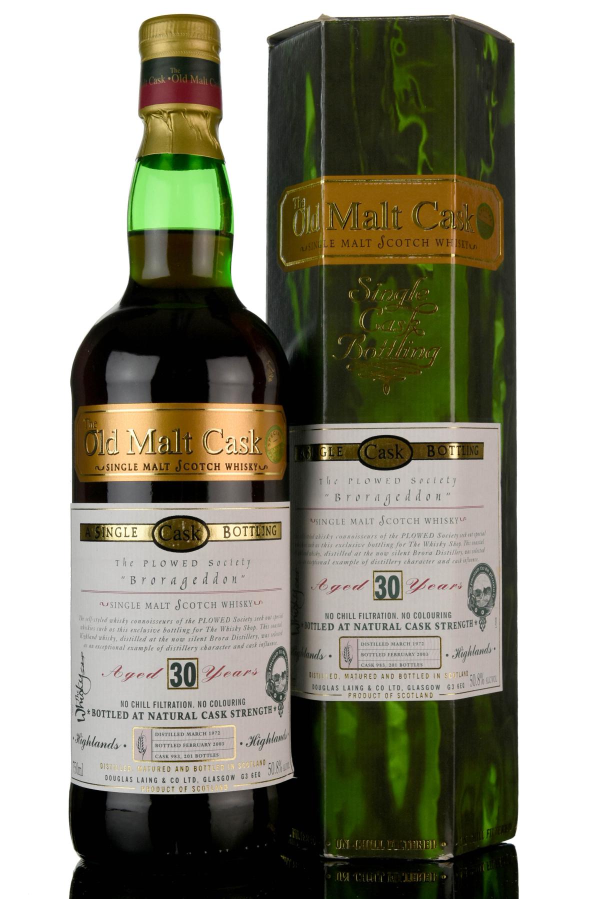 Brorageddon 1972-2003 - 30 Year Old - Douglas Laing - Old Malt Cask - PLOWED