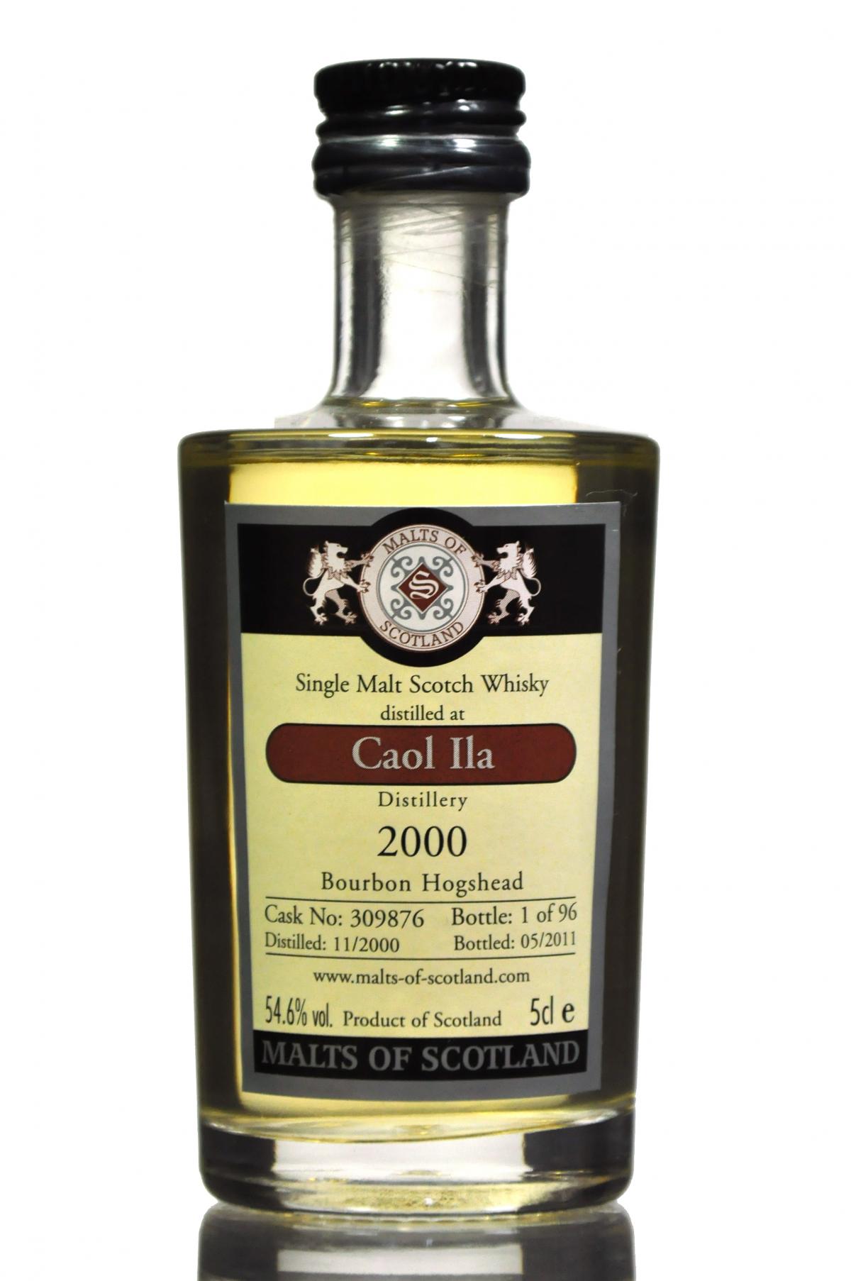 Caol Ila 2000-2011 - Cask 309876 - Malts Of Scotland Miniature