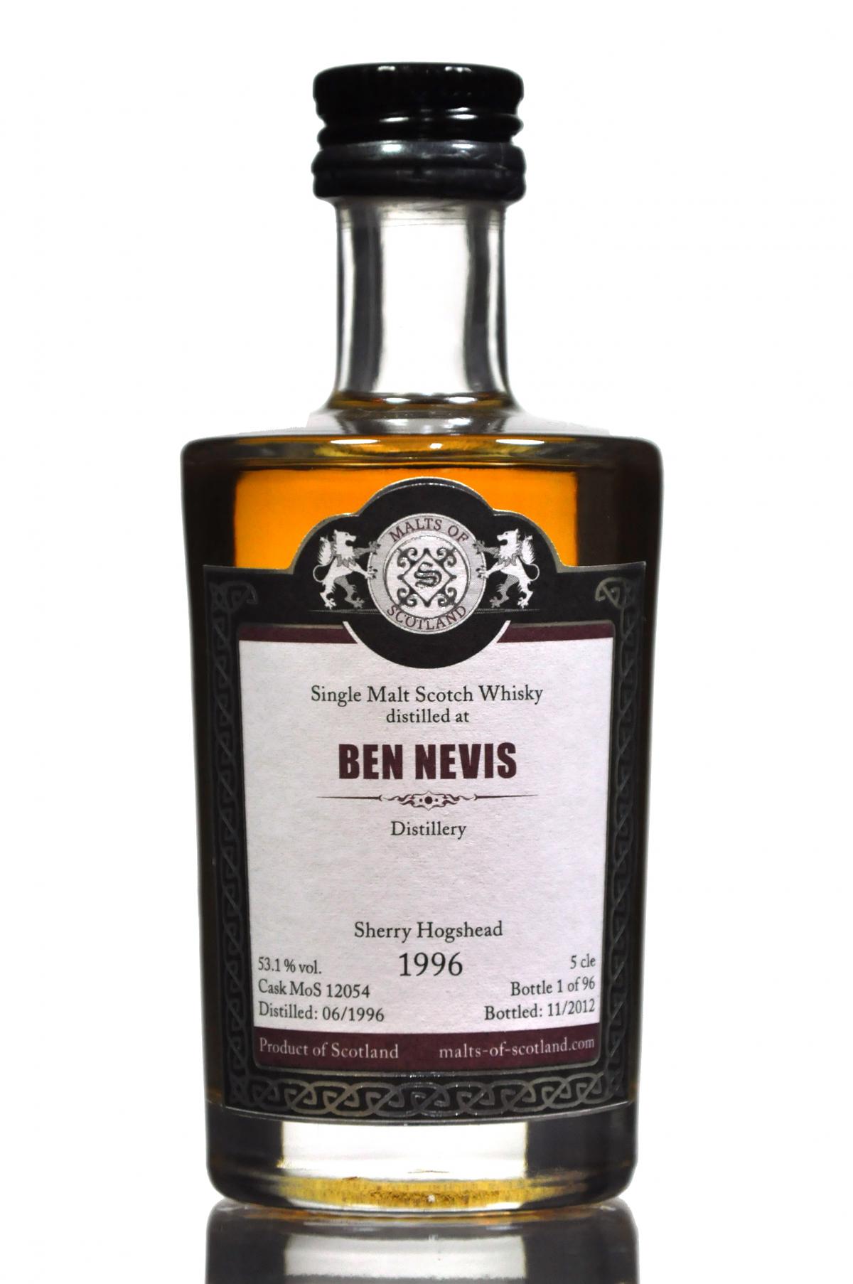 Ben Nevis 1996-2012 - Cask 12054 - Malts Of Scotland Miniature
