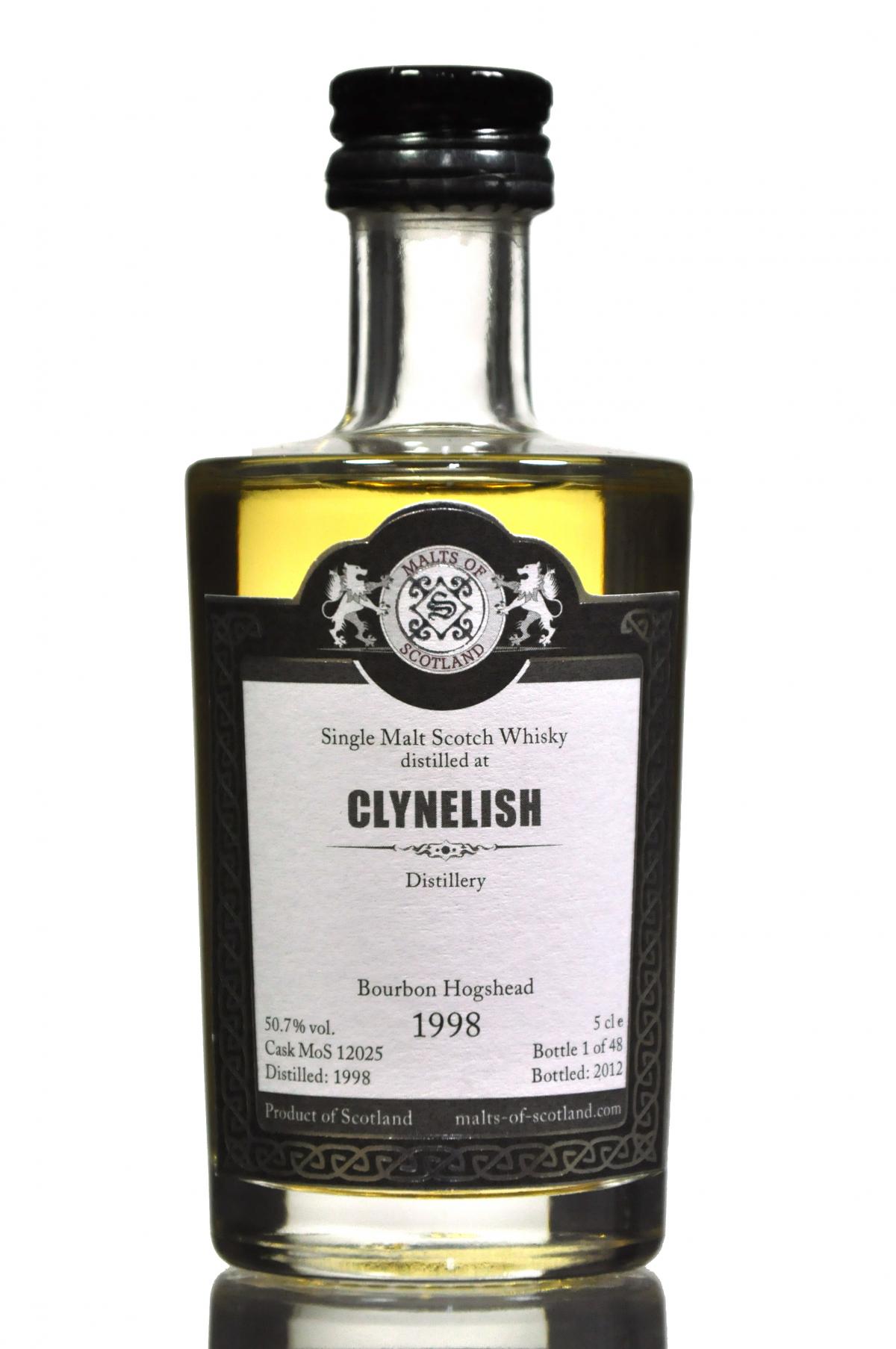 Clynelish 1998-2012 - Cask 12025 - Malts Of Scotland Miniature