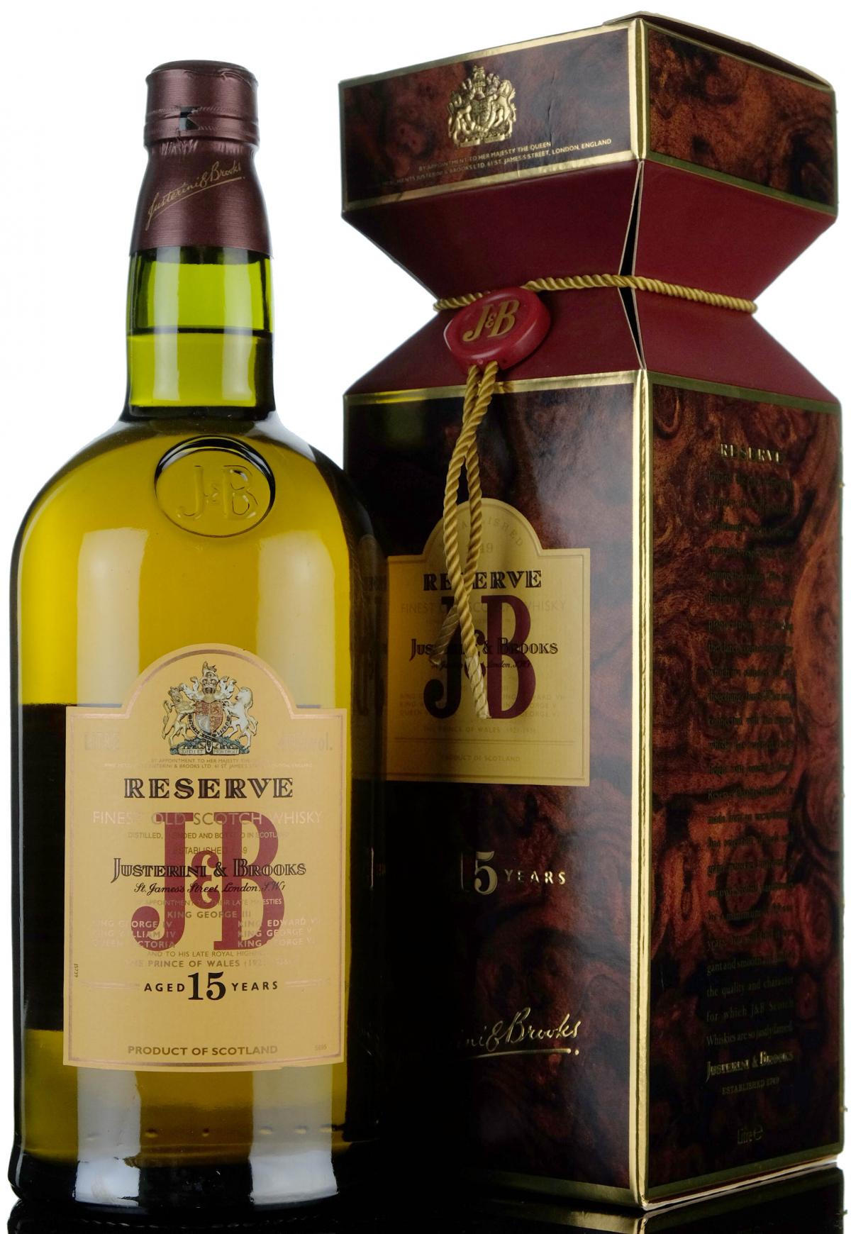 J&B Reserve 15 Year Old - 1 Litre