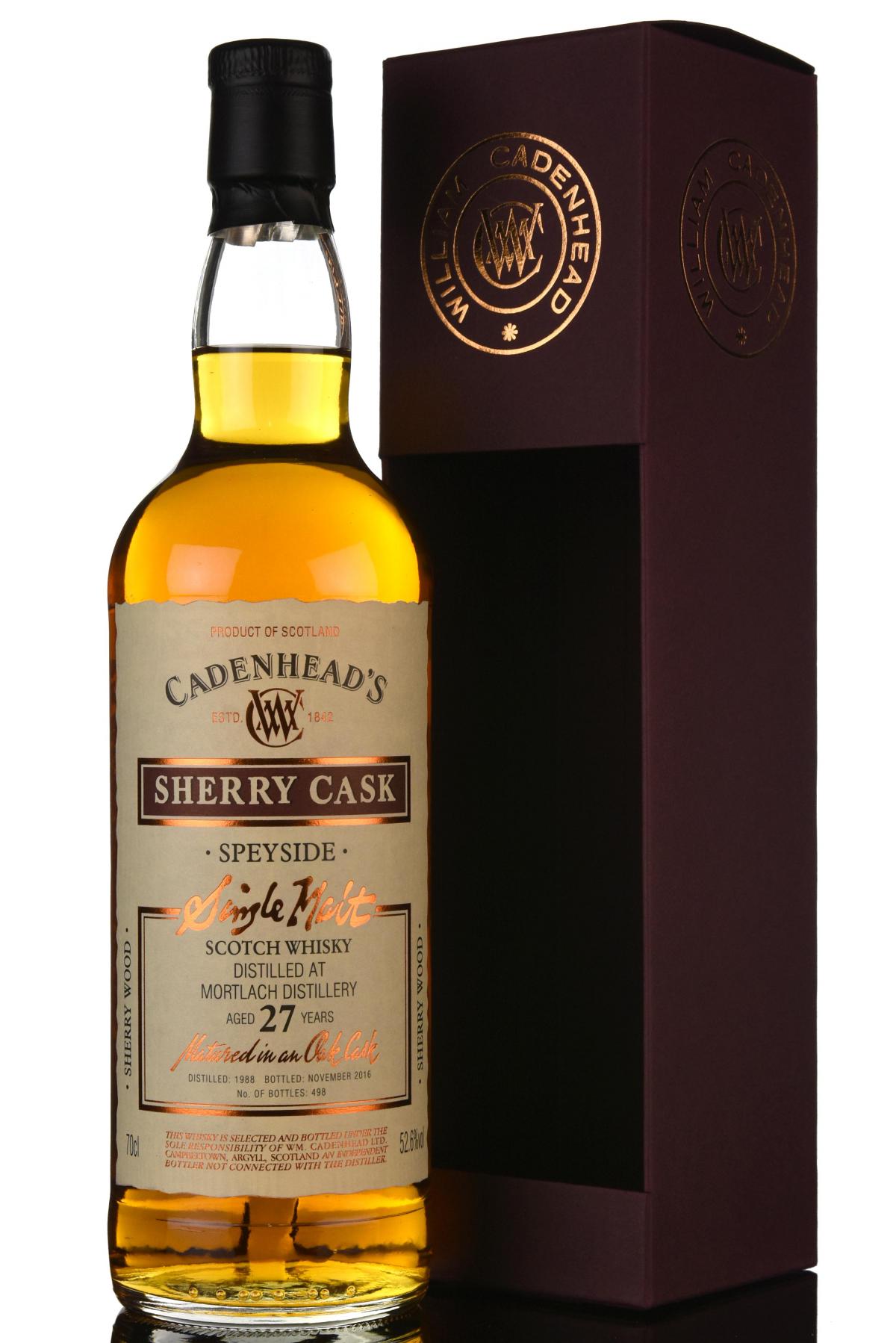 Mortlach 1988-2016 - 27 Year Old - Cadenheads
