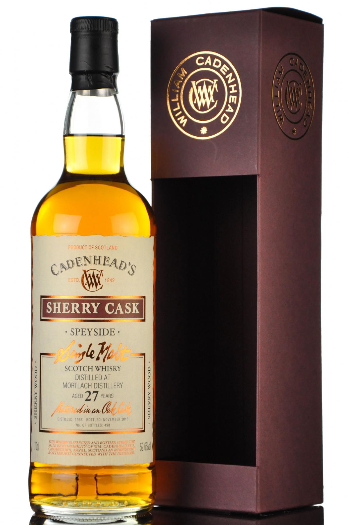 Mortlach 1988-2016 - 27 Year Old - Cadenheads