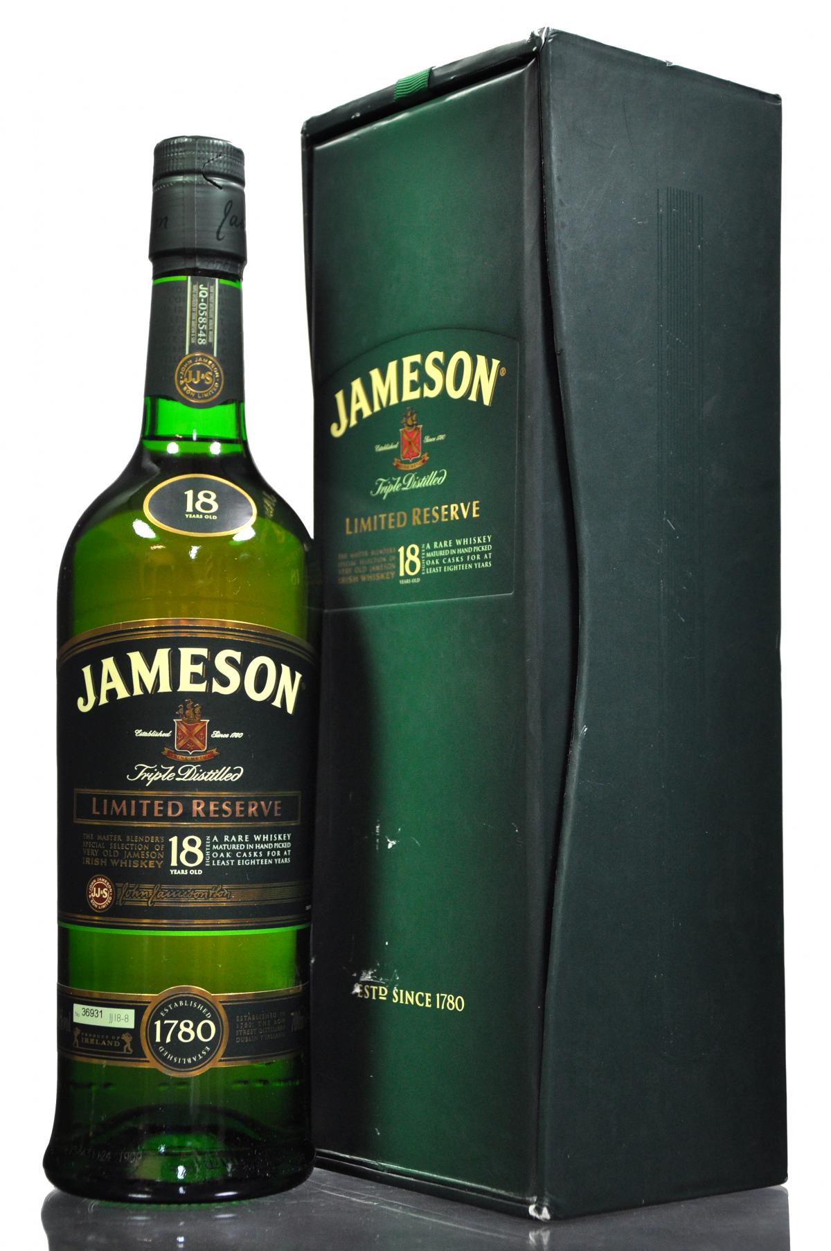 Jameson 18 Year Old Irish Whiskey