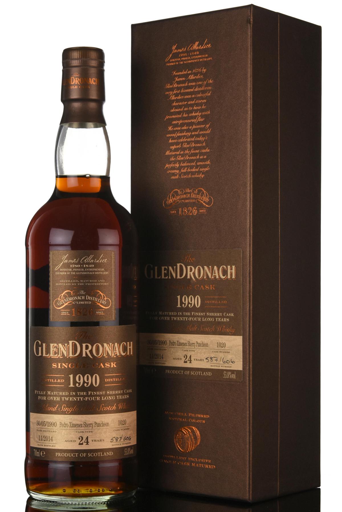 Glendronach 1990-2014 - 24 Year Old - Single Cask 1020 - Batch 11