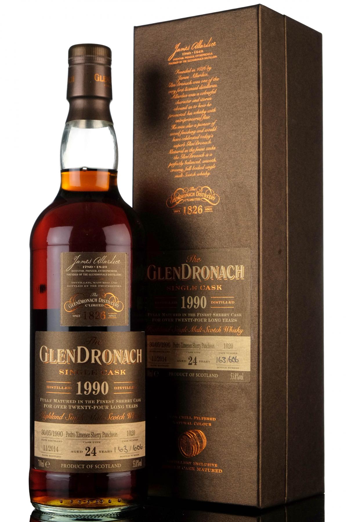 Glendronach 1990-2014 - 24 Year Old - Single Cask 1020 - Batch 11