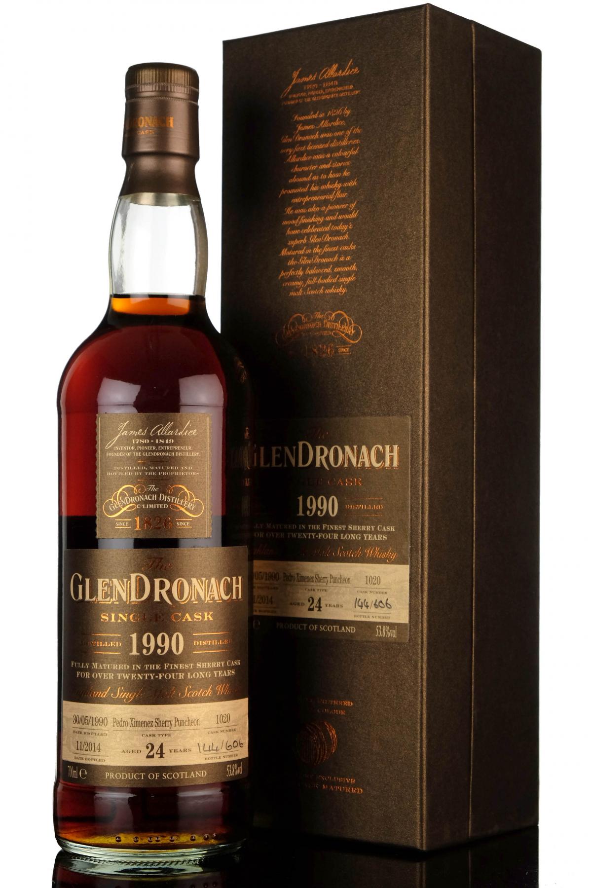 Glendronach 1990-2014 - 24 Year Old - Single Cask 1020 - Batch 11