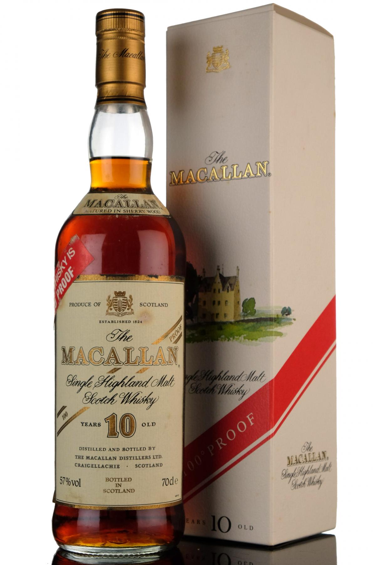 Macallan 10 Year Old - Sherry Cask - 1990s - 100 Proof