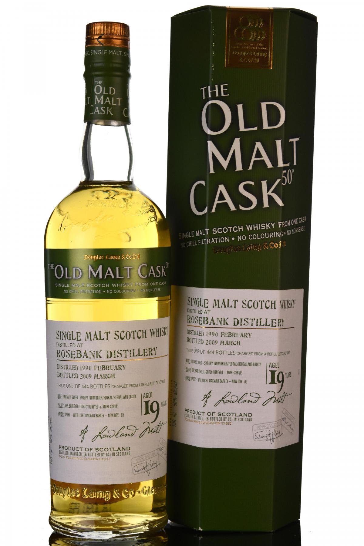 Rosebank 1990-2009 - 19 Year Old - Douglas Laing - Old Malt Cask - Single Cask 5082