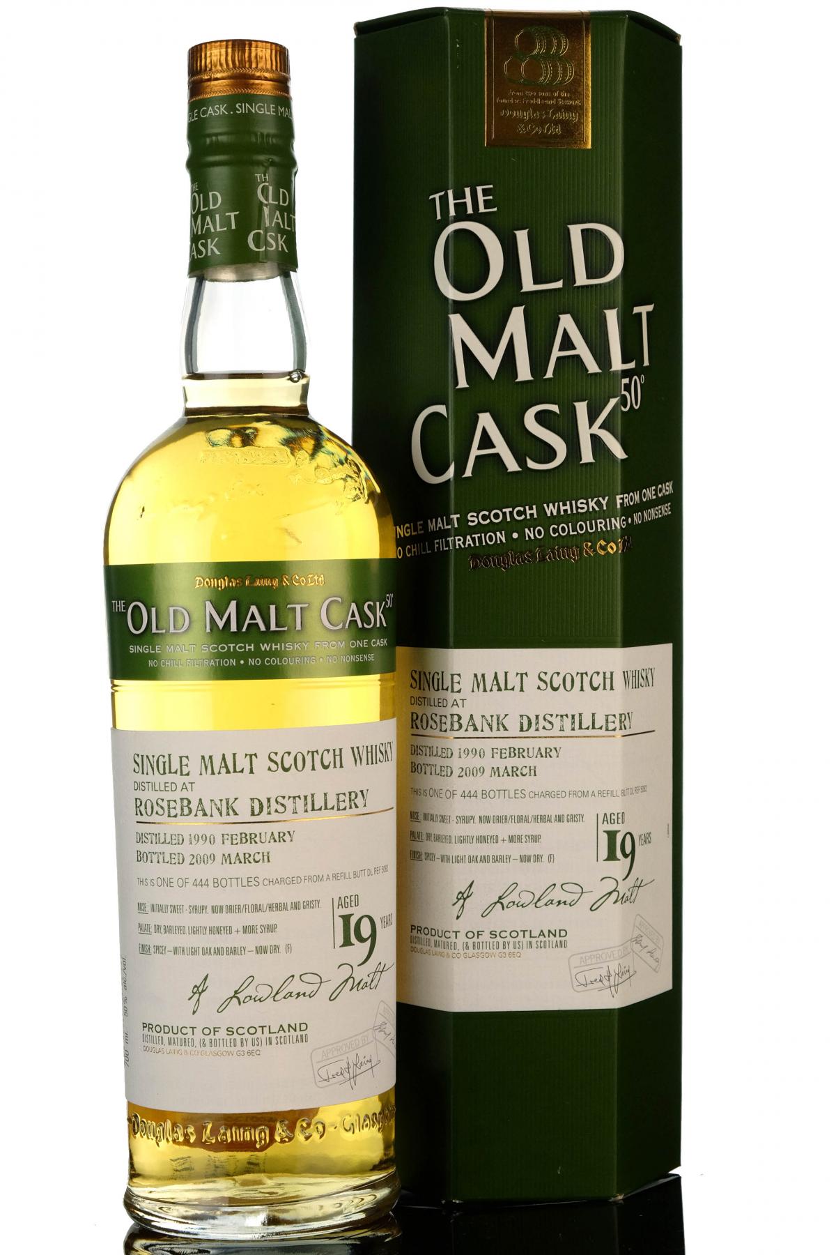 Rosebank 1990-2009 - 19 Year Old - Douglas Laing - Old Malt Cask - Single Cask 5082
