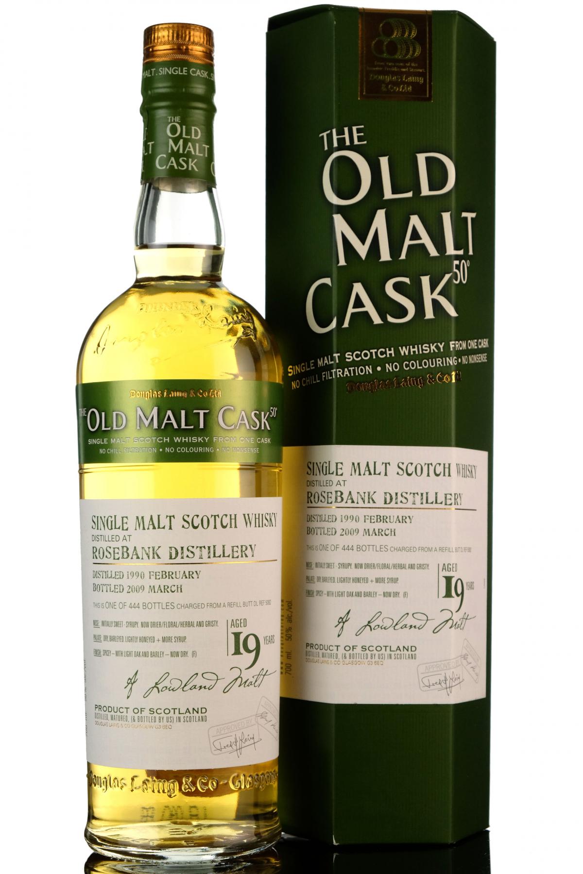 Rosebank 1990-2009 - 19 Year Old - Douglas Laing - Old Malt Cask - Single Cask 5082